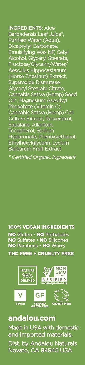 Andalou Naturals CannaCell D.puff Eye Cream, 0.6 Ounce