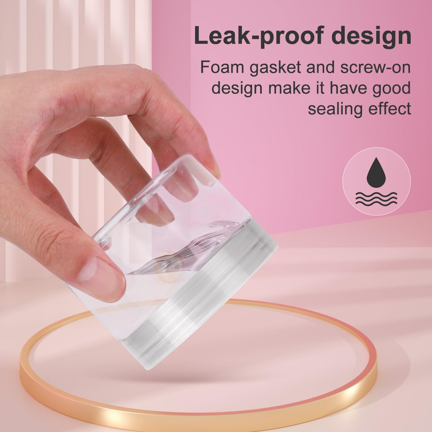 36 Pack 4 OZ Plastic Jars with Lids, BPA Free, Reusable, Refillable Transparent Cosmetic Containers for Bath Salts, Cosmetics, Powders, Beauty Product and Small Accessories - White