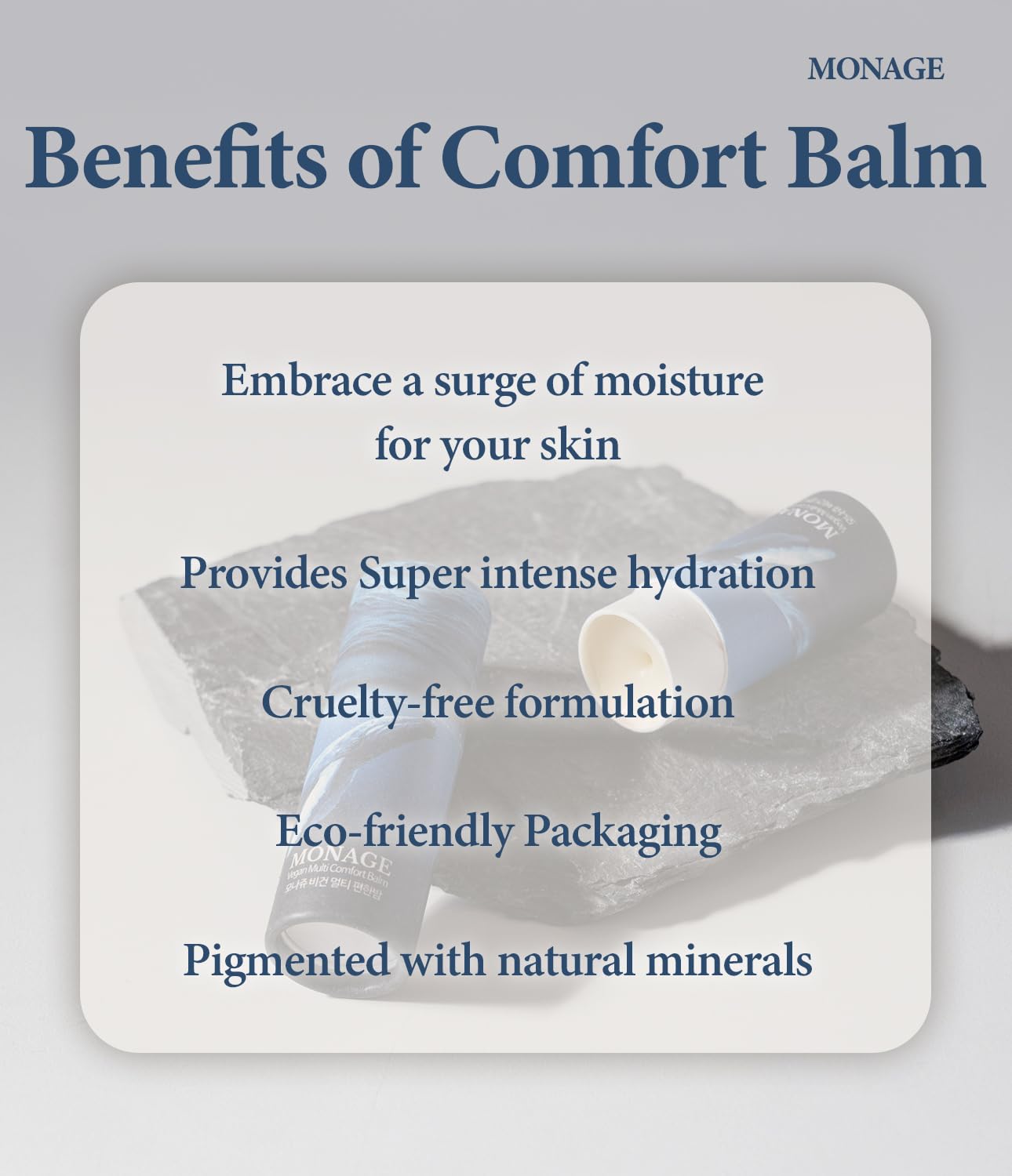 Korea Vegan & Nourishing & Moisturizing Lip Care Made from 100% Natural Ingredients, Organic Moisturizer for Dry, Cracked Lips & Skin, Long-lasting Lip Balm, Comfort, 0.38 Ounce