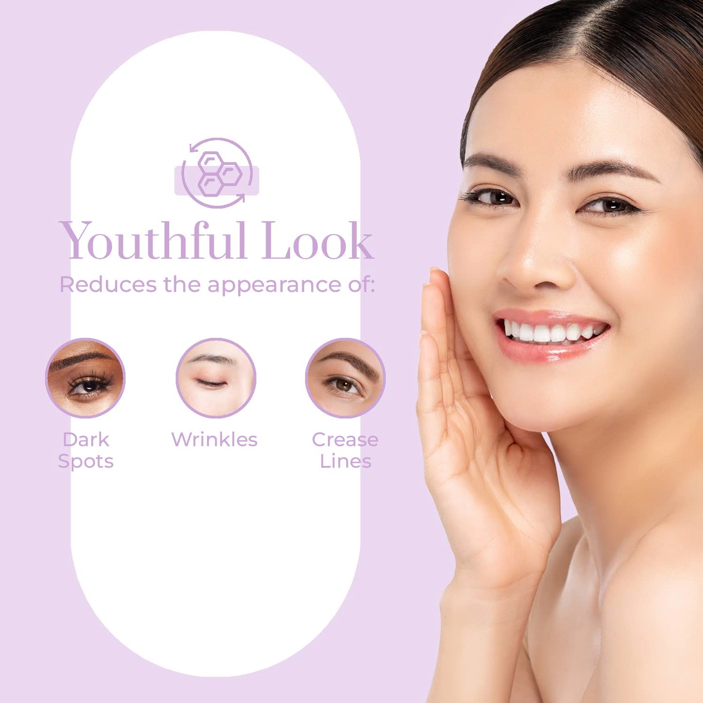 Vitamin C & Hyaluronic Acid Under Eye Serum - Reduce Eye Bags, Puffiness, Dark Circles & Wrinkles, Lifting Eye Serum - Cruelty Free Korean Skin Care For All Skin Types