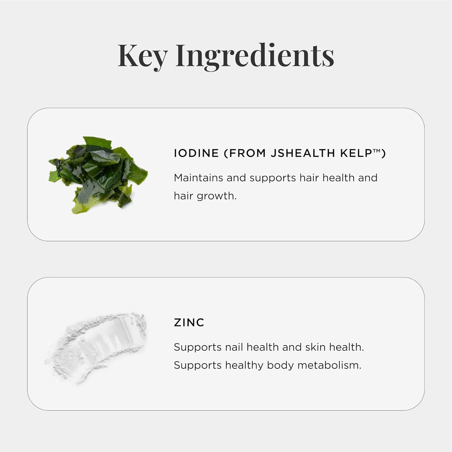 JSHealth Vitamins Hair and Energy Formula - Hair & Scalp Support Supplement with Iodine and Zinc - 30 Capsules