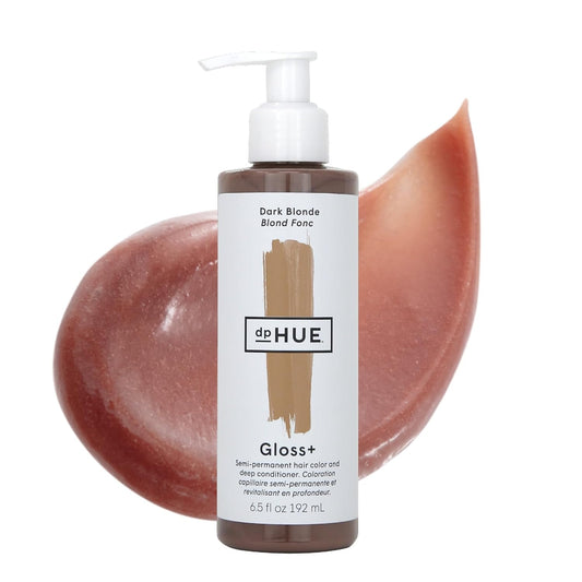 dpHUE Gloss+, Dark Blonde - 6.5 oz (8-12 Applications) - Semi-Permanent Hair Color & Conditioner - Lasts Up to Eight Washes - Paraben, SLS & SLES Sulfate Free - Vegan, Leaping Bunny Certified