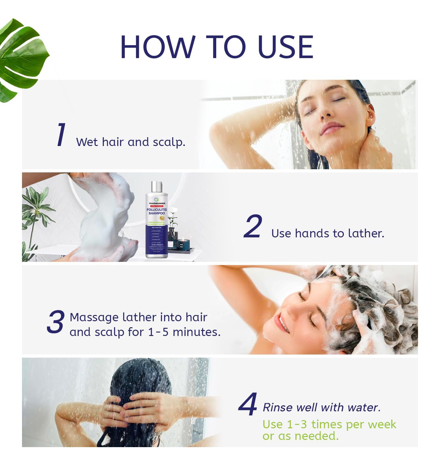 Anti-Fungal Shampoo for Itchy, Dry Scalp – Supports Scalp Health, Helps with Folliculitis, Seborrheic Dermatitis & Scalp Flaking-2 Pack