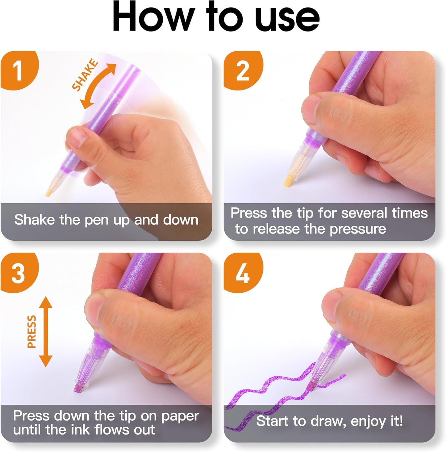 Glitter Highlighter Markers 6 Pack Set B, Chisel Tip Sparkle Highlighters Assorted Colors Pastel Glitter Highlighters Pens for Children Students Adults Journaling Coloring