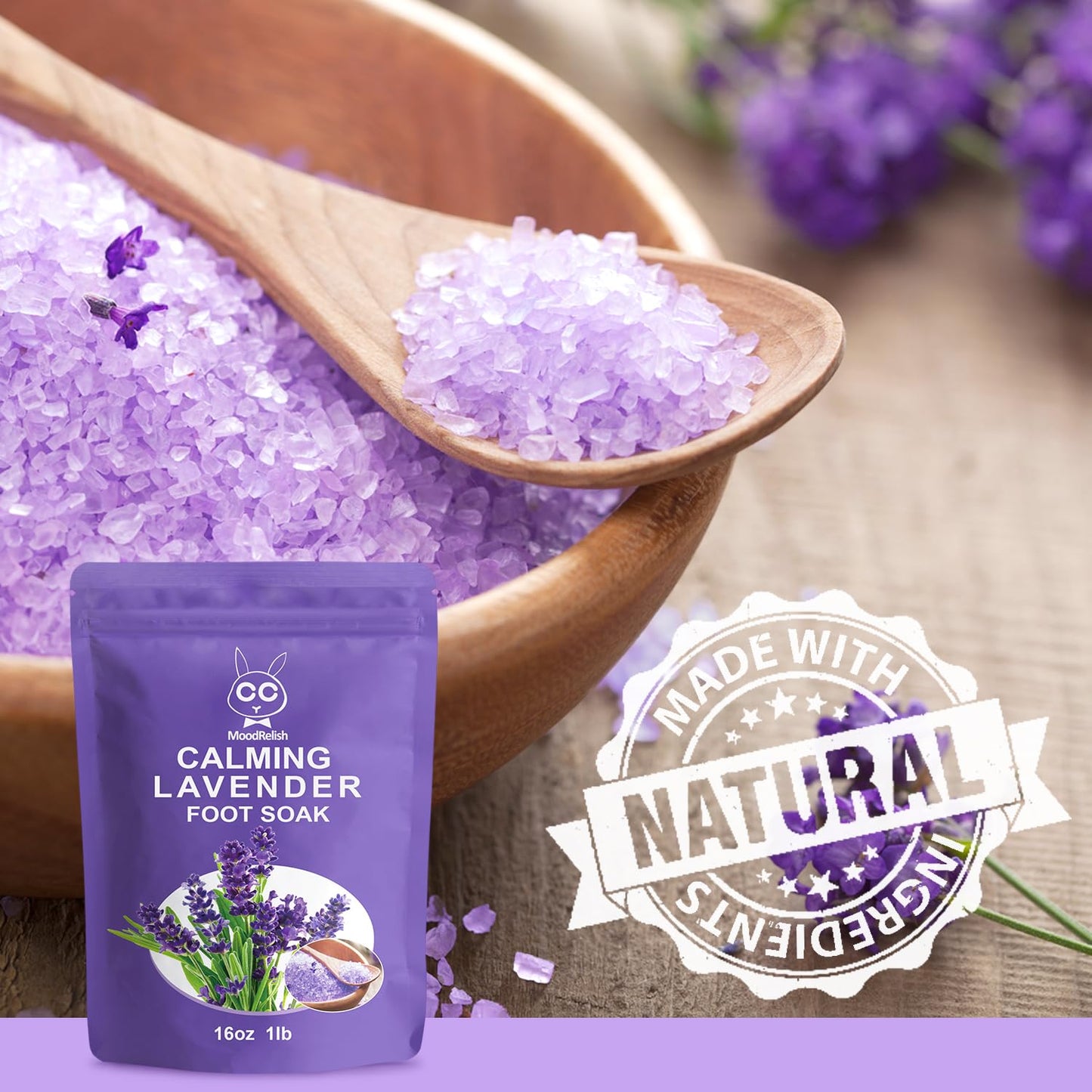 Foot Spa Bath Massager with Heat Bubbles and Vibration Massage and Jets, 16 OZ Calming Lavender Foot Soak Epsom Salt, MoodRelish Foot Soaker with Red Light, 22 Massage Rollers, Adjustable Temp - Black