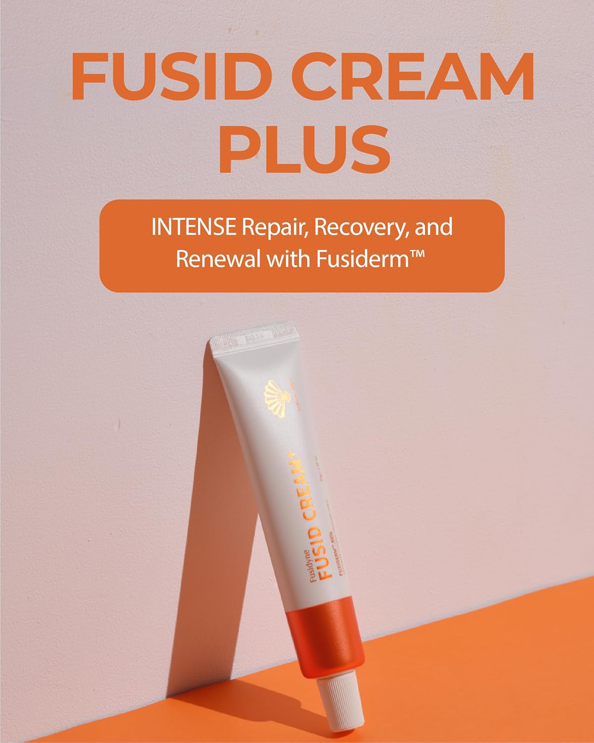 Fusid Cream Plus (1.58oz) - Moisturizer Face Cream for Daily Hydration, Even Skin Tone. Korean Moisturizer for Face with Fusiderm, Peptides, Vitamin C.
