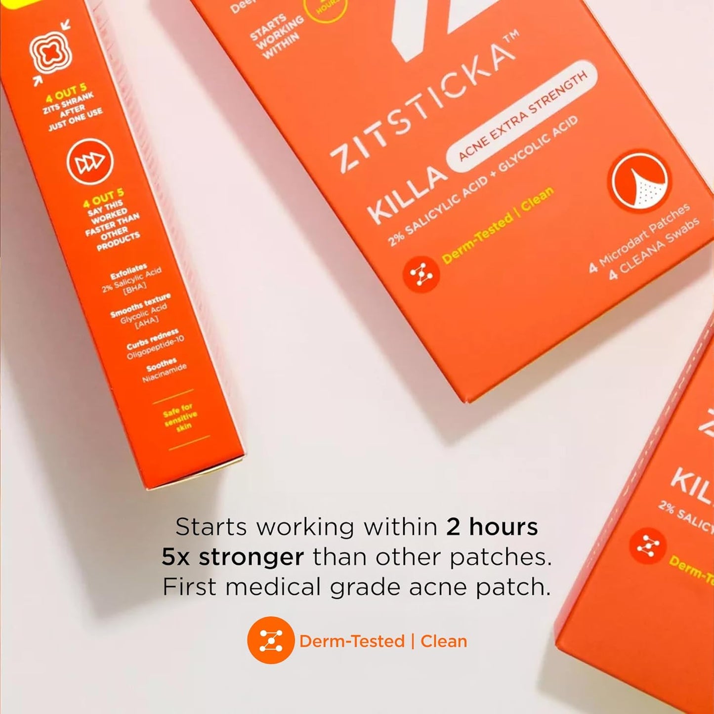 ZitSticka Extra Strength Killa Acne Patches for Face - World's Most Potent Pimple Patch with Fast-Acting Microdarts - Starts Working within 2 Hours for Deep, Early-Stage Zits & Blemish - 20 Count
