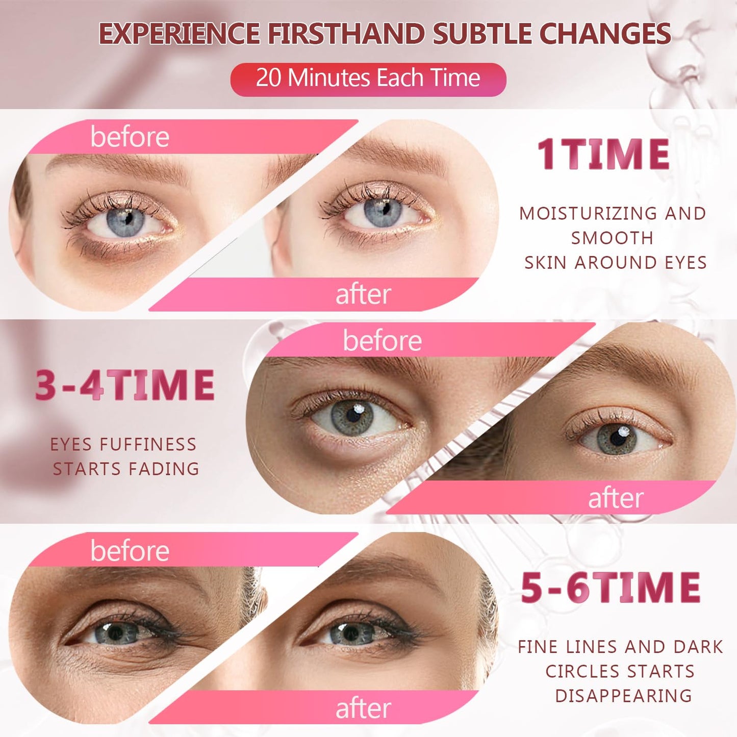 2 Packs 60 Pcs Under Eye Patches, Green+Pink, 30 Pairs Undereye Mask for Puffy Eyes Dark Circles Treatment, Collagen Gel Pads Hydrating for Eye Bags Puffiness Wrinkle, Women Men Beauty Skin Care