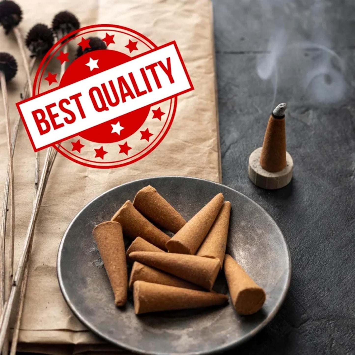 ARO VATIKA Vedic Patchouli Natural Masala 120 Incense Cones in Pack of 12 Boxes| Environment-Friendly Dhoop- Best for Prayer, Reiki, Meditation and Relaxation | Burn Time- 25 mins