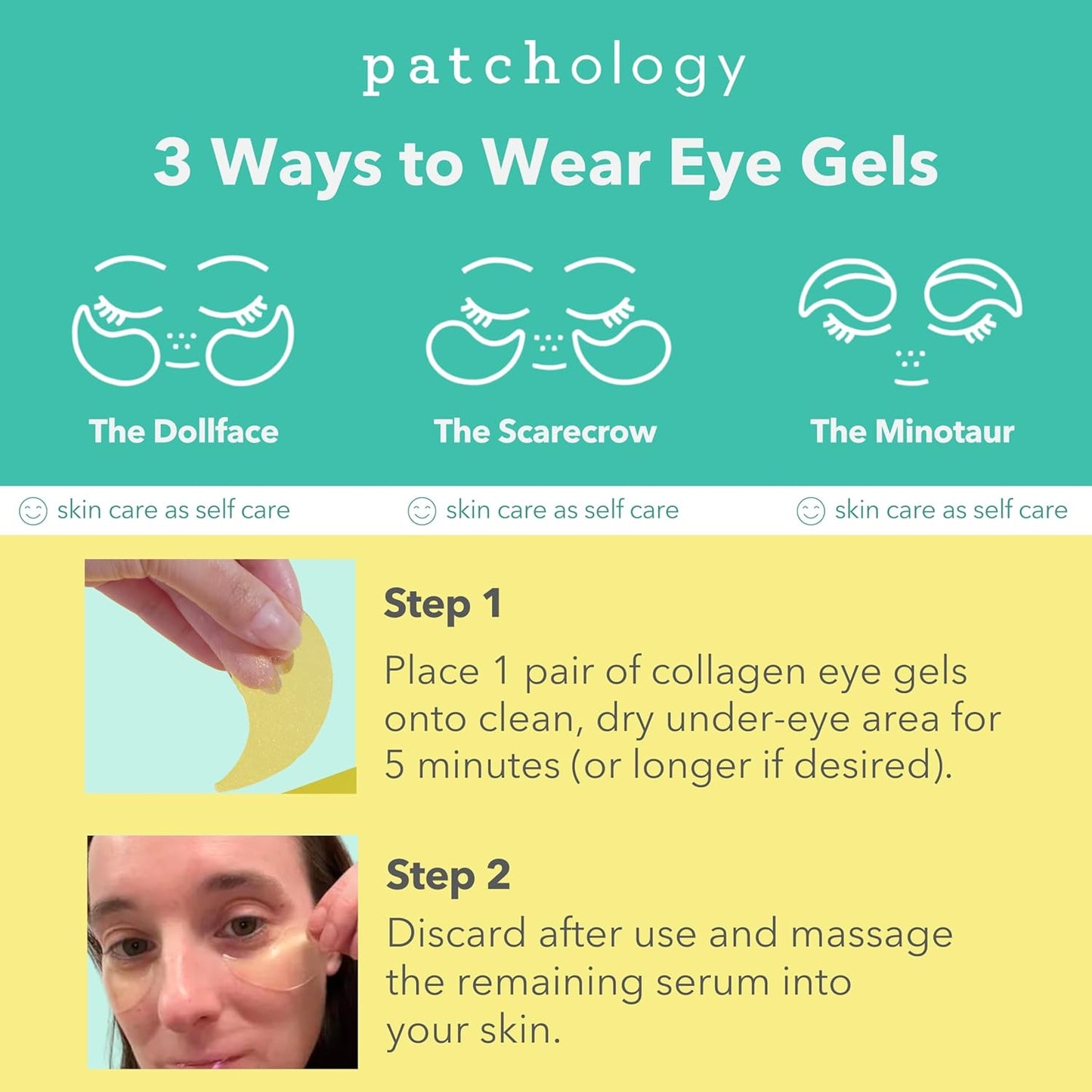 PATCHOLOGY Eye Mask, Brightening Under Eye Patches for Puffy Eyes and Dark Circles, Vitamin C Serum, Dark Circles Under Eye Treatment, Hydrating Eye Patches for women and men (5 Pairs)