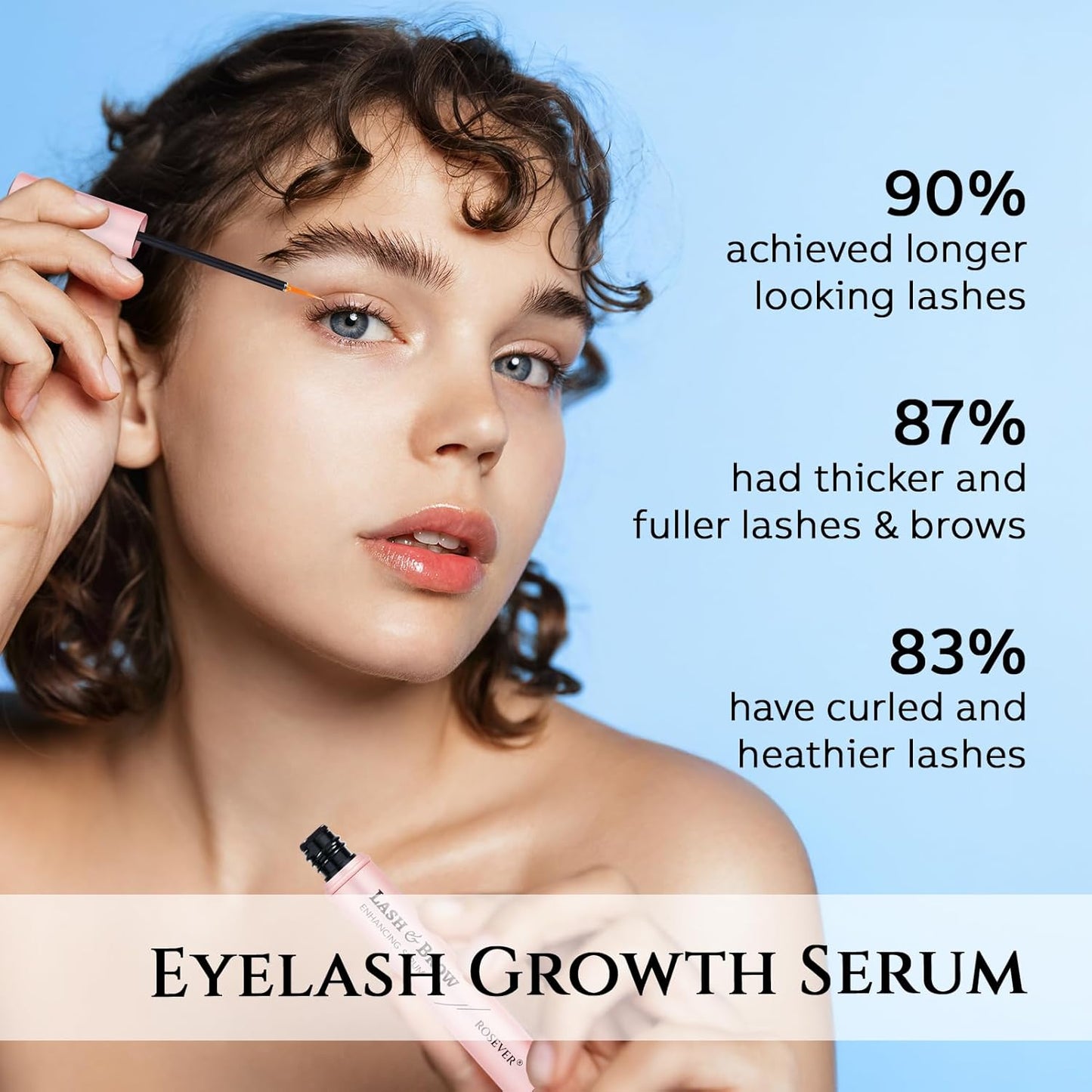 Eyelash Growth Serum, Eyelash Serum to Grow Lashes, Brow Growth Serum for Longer, Thicker and Stronger Lashes and Brows 5ml