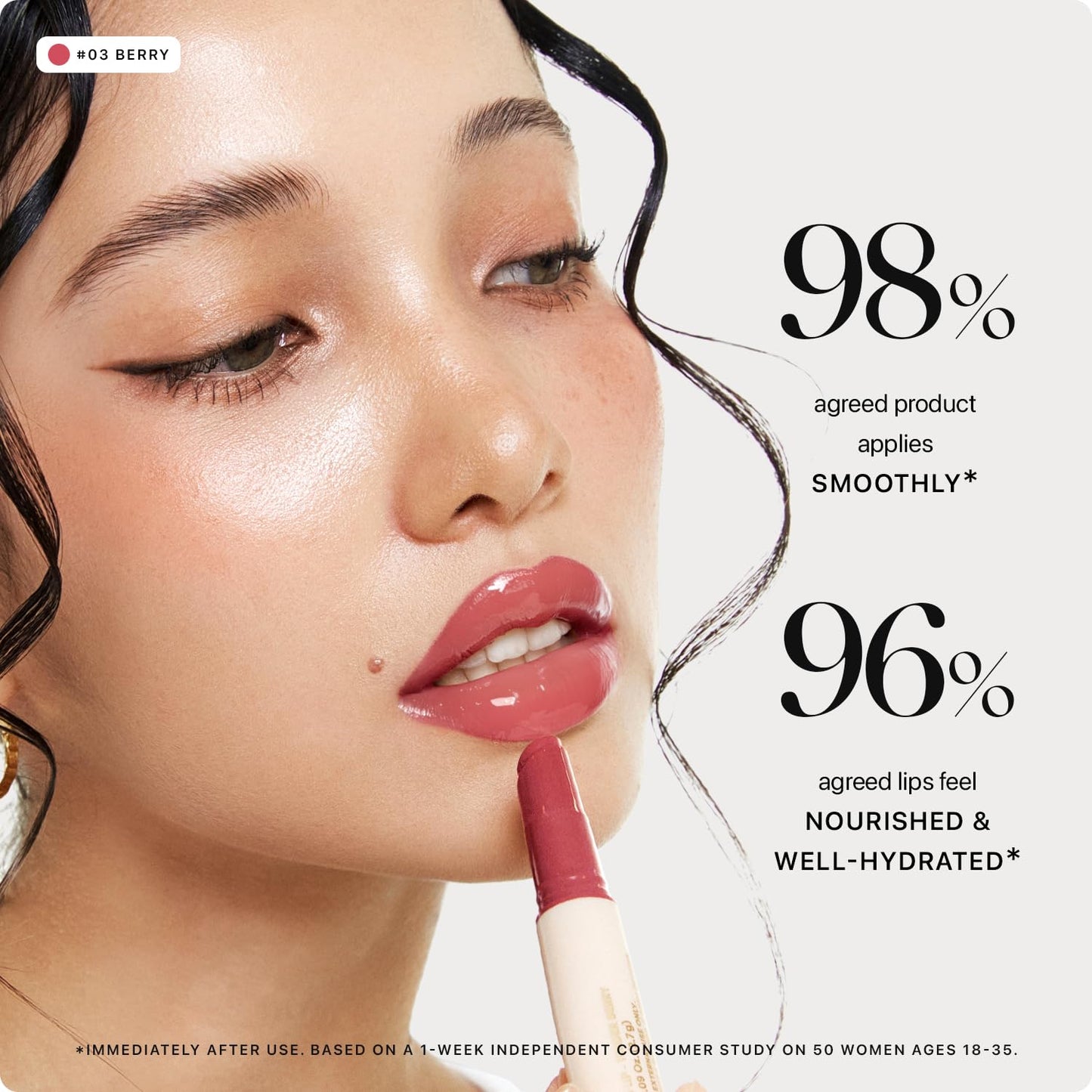 Nature Republic HONEY MELTING LIP (03 BERRY) SOFT LIP STICK, Hydrating Gloss, Moisturizing balms, Sheer tint, Shine & Glowy Finish, korean make up