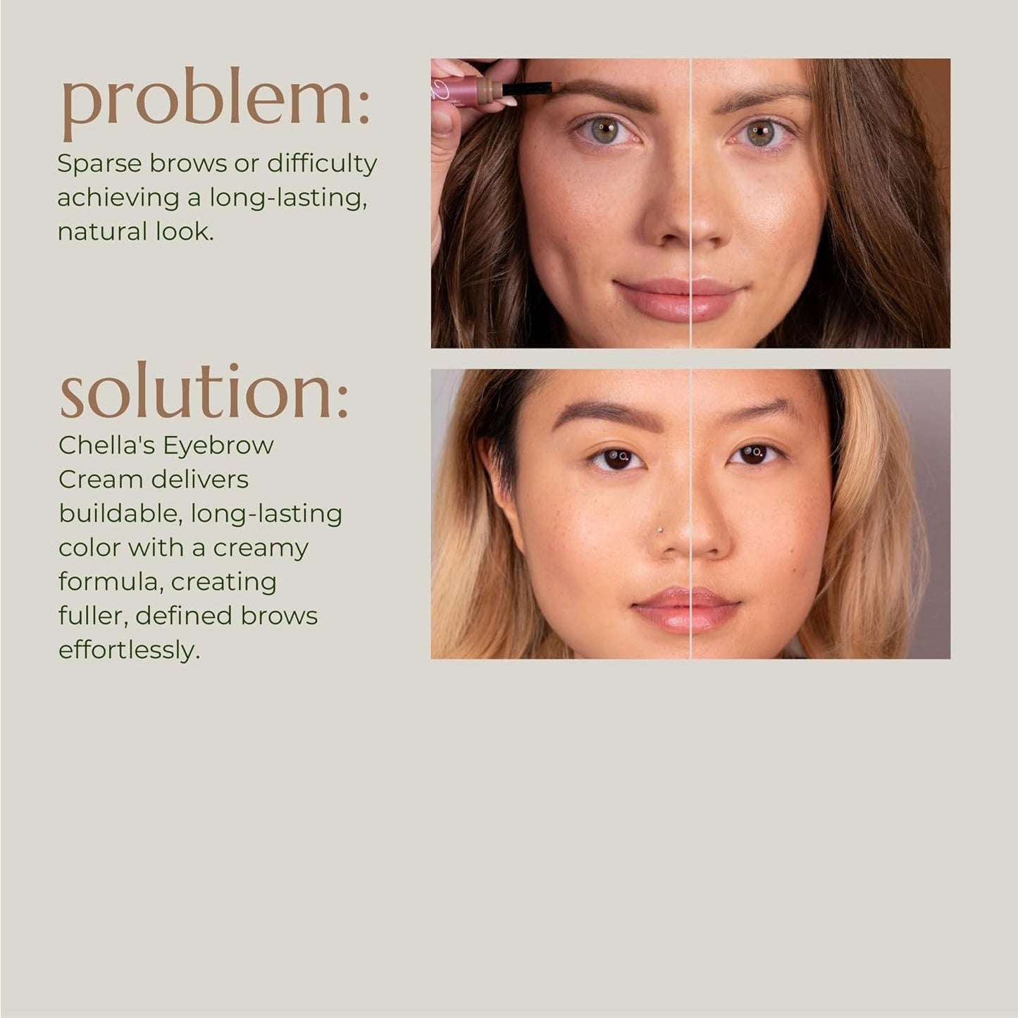 Chella Eyebrow Cream, Awesome Auburn - Vegan, Cruelty Free, Paraben Free, Gluten Free Eyebrow Pomade Makeup - Long Wearing, Velvet Consistency, Water Resistant