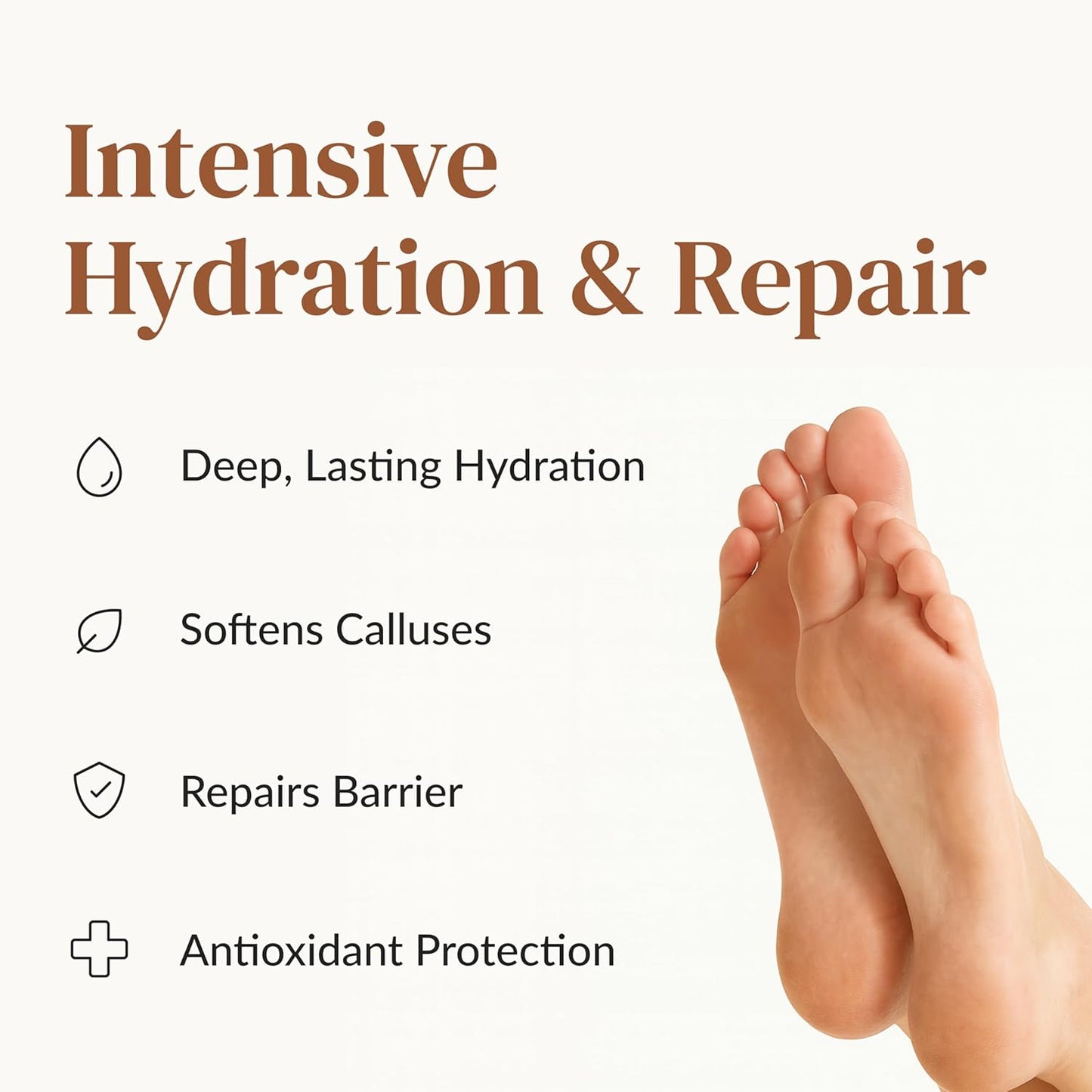 Epielle Hydrating Foot Masks 6 Pairs, Deep Moisturizing Socks for Dry Feet & Cracked Heels, Relieve and Soften with Shea Butter & Jojoba Oil, Korean Skin Care, Spa Set, Self Care Gifts for Women