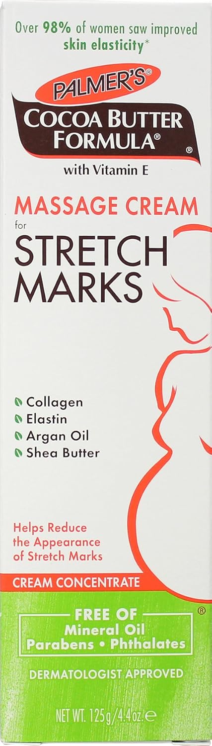 Palmer's Cocoa Butter Formula Massage Cream for Stretch Marks and Pregnancy Skin Care, 4.4 Ounces (Pack of 6)