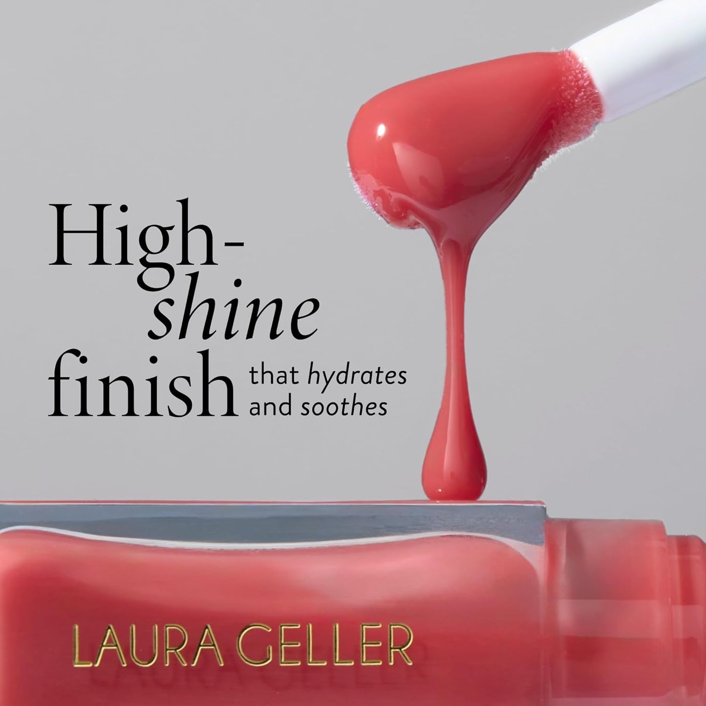 LAURA GELLER NEW YORK Fine Shine Glossy Lip Oil Duo, Rose Garden + Glass Half Full - Clear Pink Lip Gloss with Hydrating Squalane