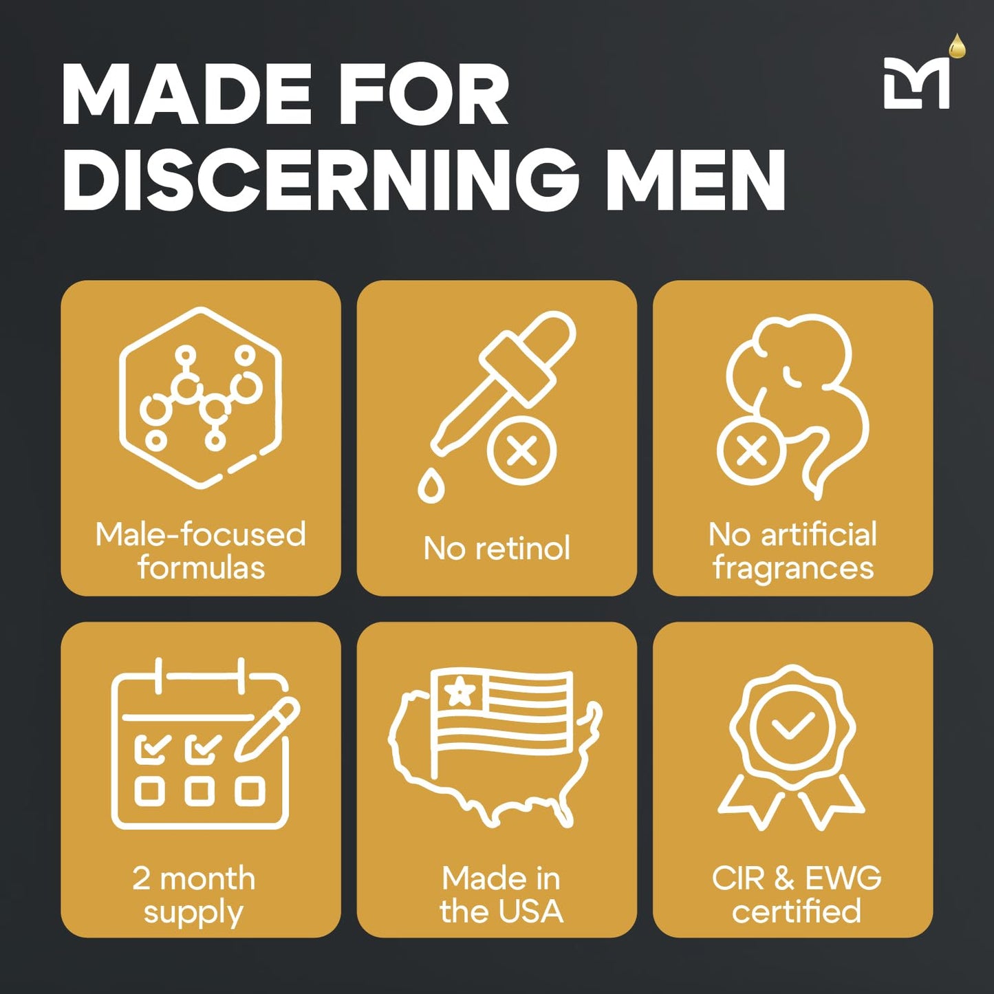 Titan Oscar Anti-Aging Mens Skin Care Kit – Wash, Face Serum, Eye Cream, Mens Face Moisturizer – Men, Skin Care Set – Dark Circles, Wrinkles, Fine Lines – Vitamin C, Peptides, Niacinamide, HA