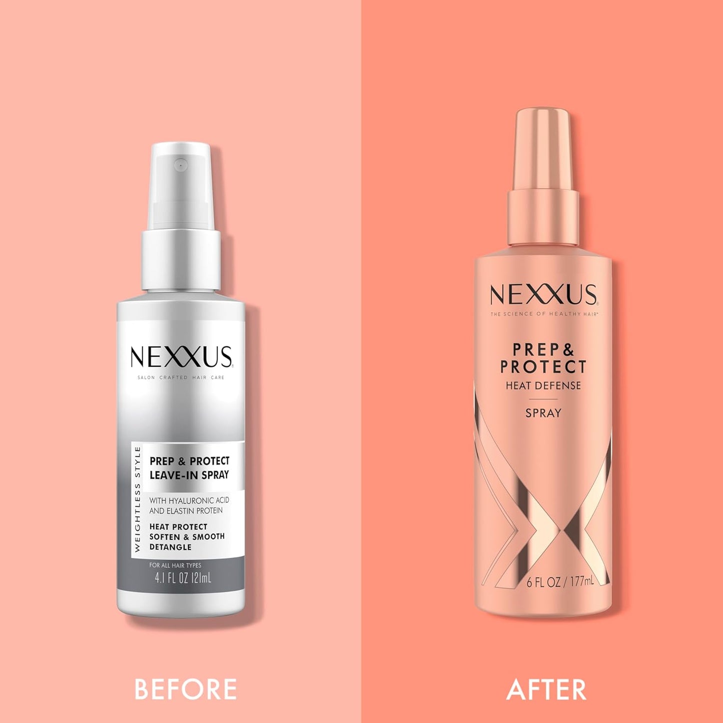Nexxus Heat Defense Spray Prep & Protect for 450 degree heat protection, with StyleProtect Technology 6 oz