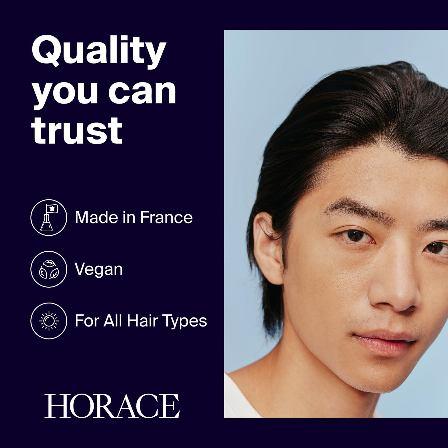 HORACE Hair Wax Pomade for Men – Strong & Long-Lasting Hold – Matte Finish – No Silicones or Mineral Oils – Woody Scent – Refillable, 50 ml