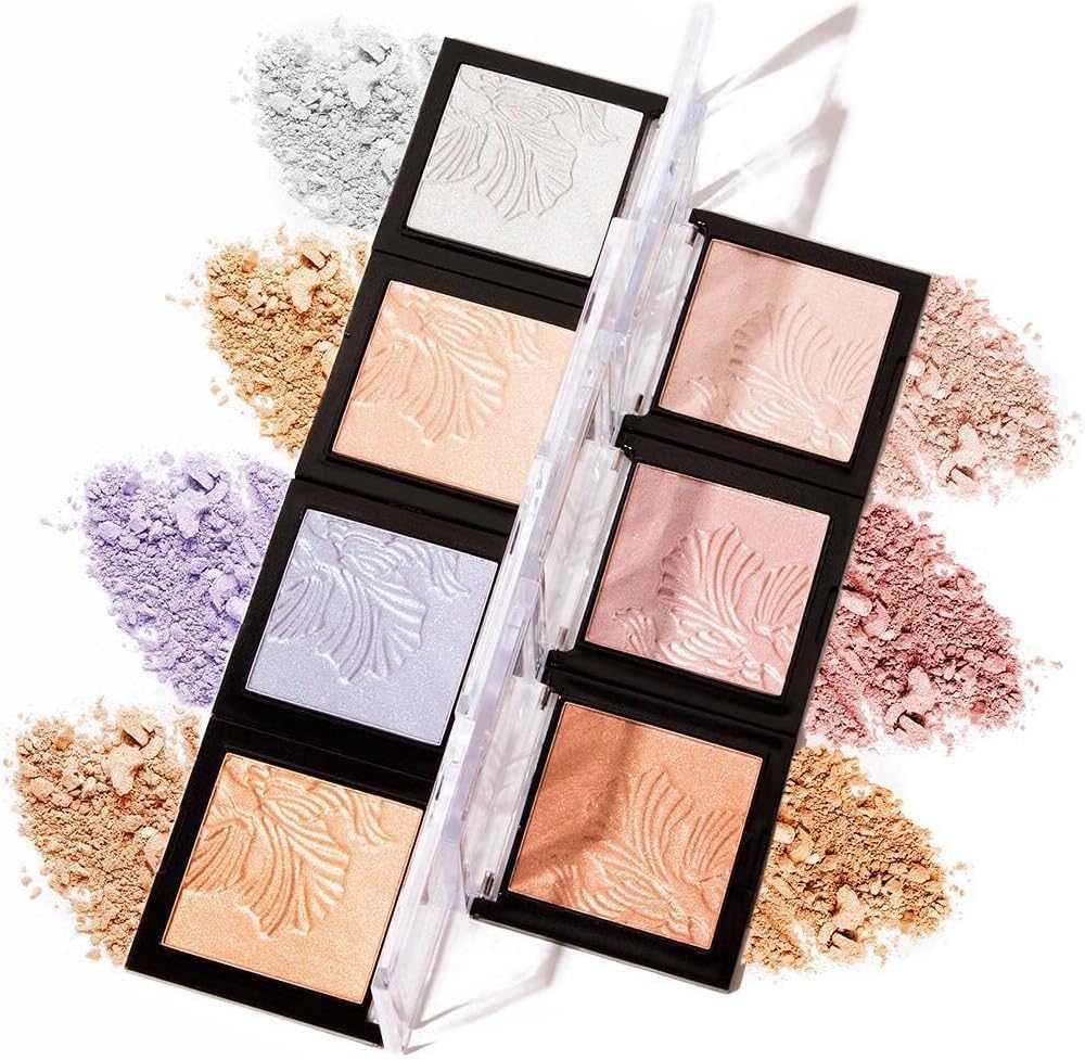 wet n wild MegaGlo Highlighting Powder, Highlighter Makeup, Shimmer Glow, Pink Rose Gold Bloom Time