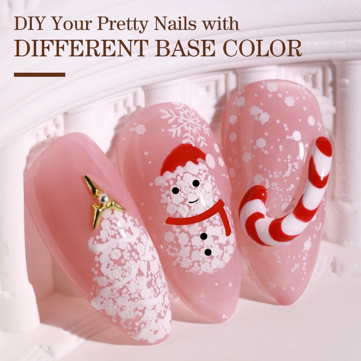 Double Rhythm 15ML Glitter Gel Polish Shimmer Reflective Holographic Color Magnetic for Nail Art Salon DIY at Home (B1079-Snowflake)