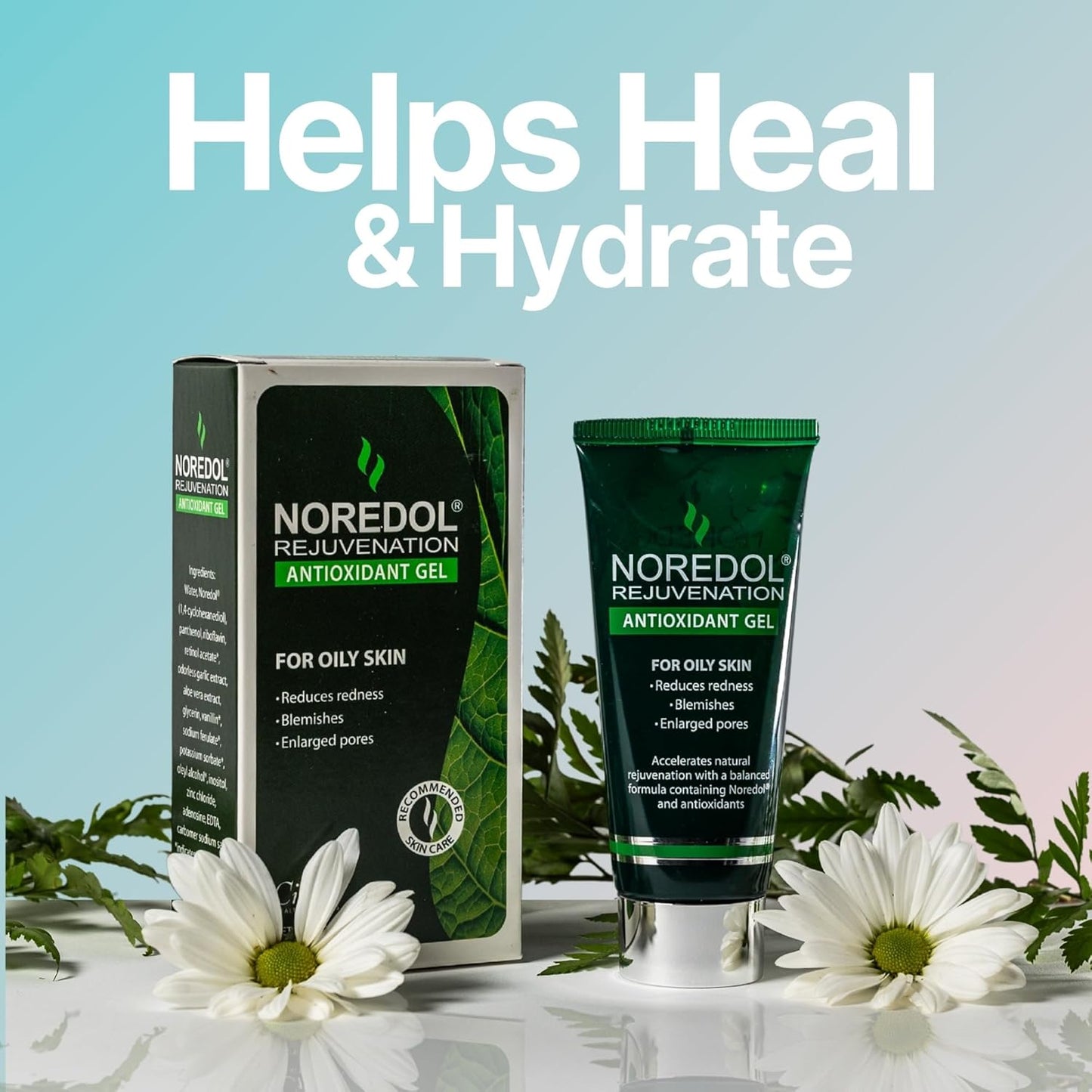 Rejuvenation Antioxidant Gel – Hydrating Gel Face Moisturizer for Women, Men, Clear, Non-Greasy, Fragrance Free, Mattifying Moisturizer for Oily Skin 1 oz.