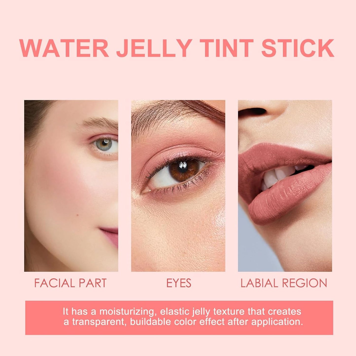 Milk Water Jelly Tint, Sheer Lip & Cheek Stain, Milk Jelly Blush Stick, Buildable Watercolor Finish, 1,000+ Swipes Per Stick. (Berry)