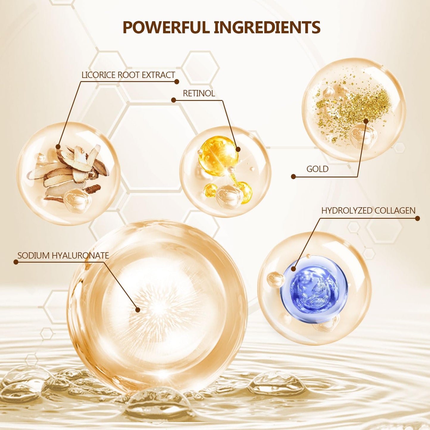 60 Pcs 24K Gold Under Eye Patches, 30 Pairs Undereye Mask for Dark Circles Puffy Eyes Treatment, Collagen Gel Pads Hydrating for Eye Bags Puffiness Wrinkle, Women Men Beauty Skin Care Products