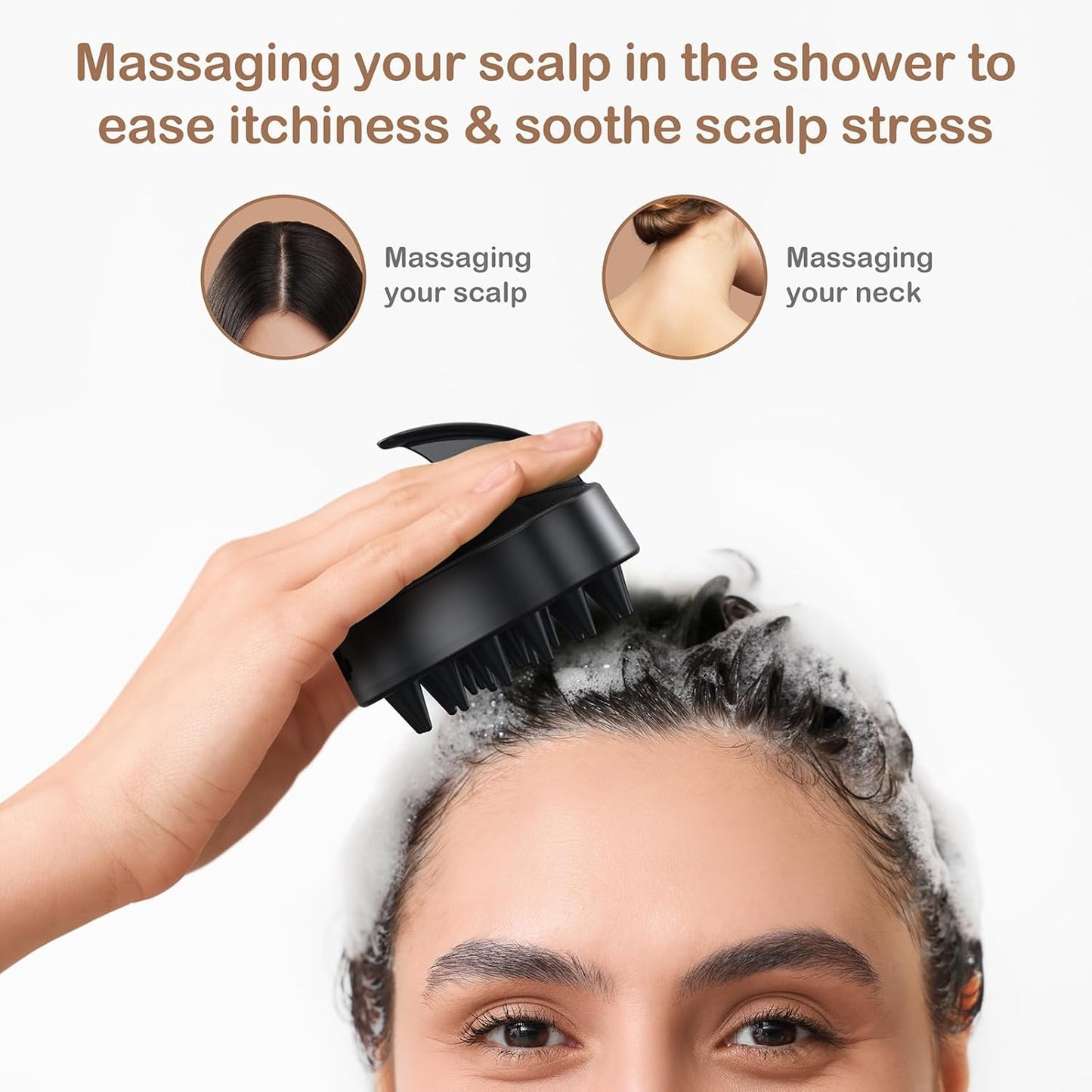 Electric Hair Scalp Massage Brush with Soft Silicone Bristles,3-Level Vibration,IPX6 Waterproof for Hair Growth & Dandruff Removal, Scalp Exfoliator(Green)