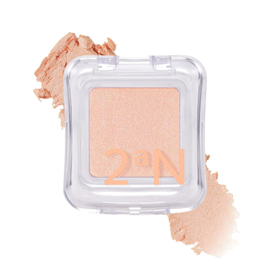 2aN Pure Glash Highlighter OR01 Peach Beam – Glass-Like Sheen Powder Highlighter for a Natural, Radiant Glow | Buildable, Long-Lasting, Lightweight Formula