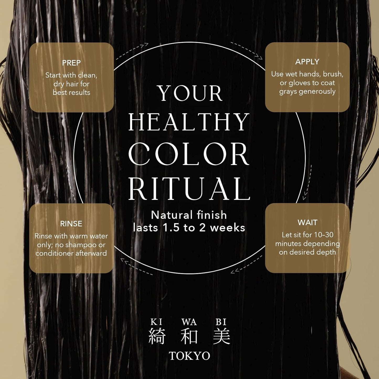 Color Treatment for Gray Coverage – Subtle, Gradual Semi-Permanent Hair Color – Hydrating, Sulfate-Free, Ammonia-Free, Vegan Color Depositing with 31 Botanical Extracts (Black)