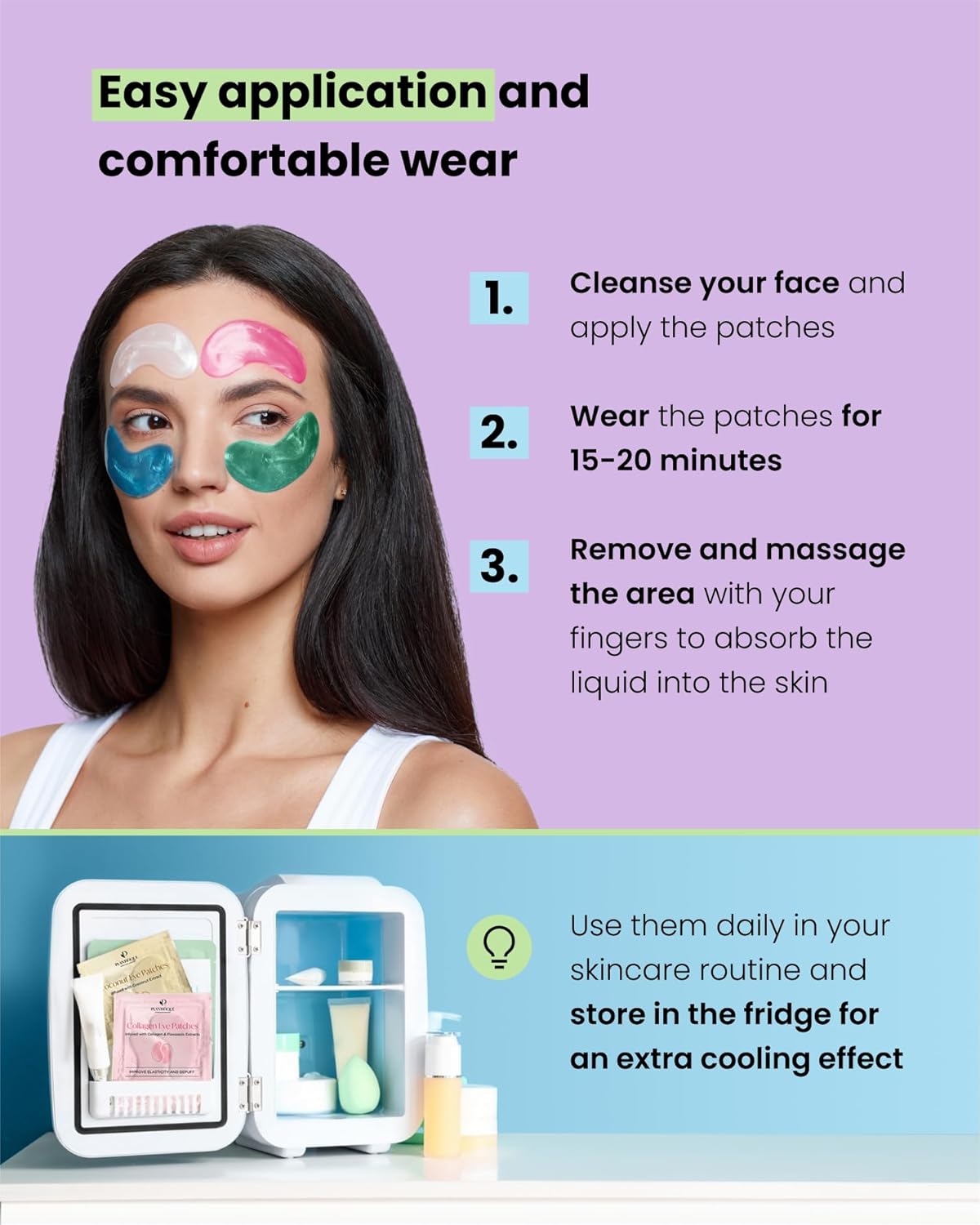 PLANTIFIQUE Superfood Under Eye Patches – 24 Pairs with Hyaluronic Acid for Dark Circles & Puffy Eyes – Anti-Aging Skincare Gel Mask, Gift for Women & Men