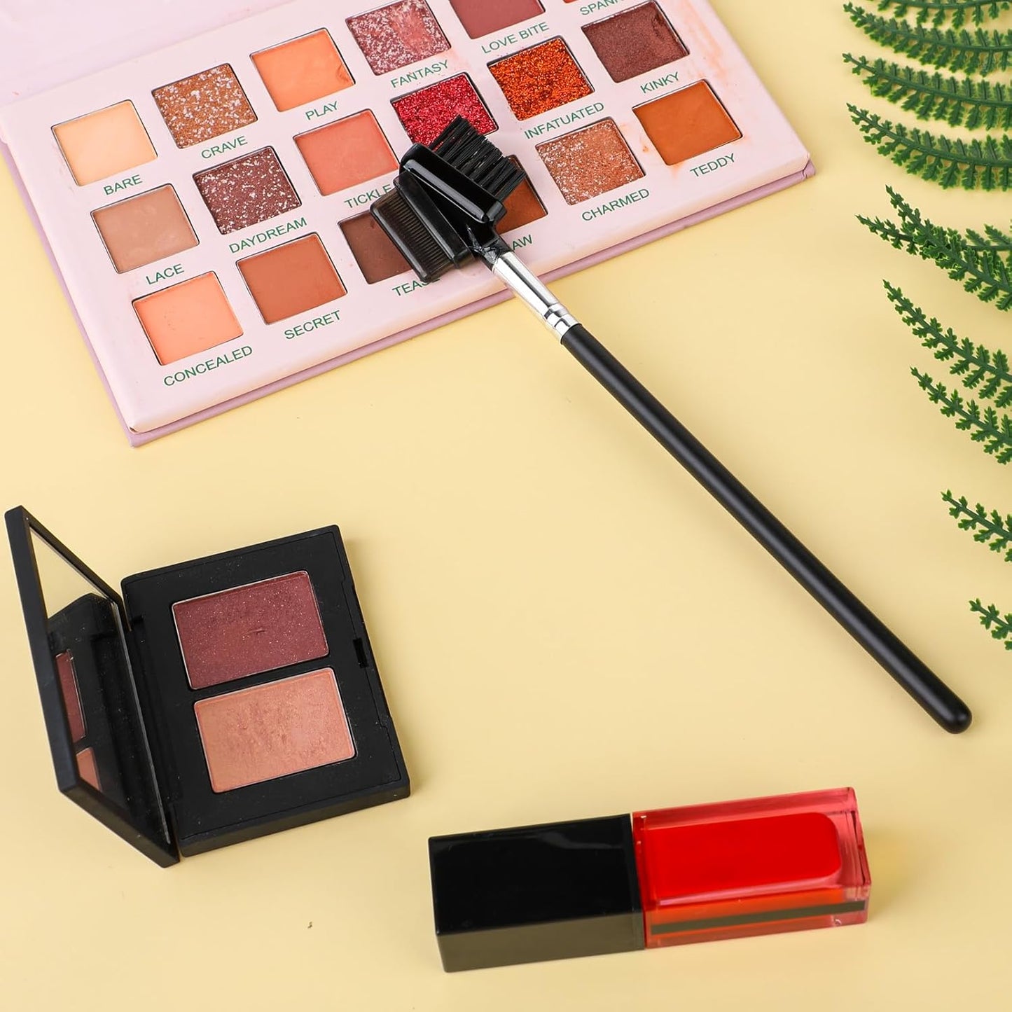 Metal Eyelash Comb Separator Eye Brow Brush Comb Resuable Double-Sided Eyebrow Brush Eye Brow Makeup Brushes Eyes Lash Combs for Eyelashes Extension (Nylon)