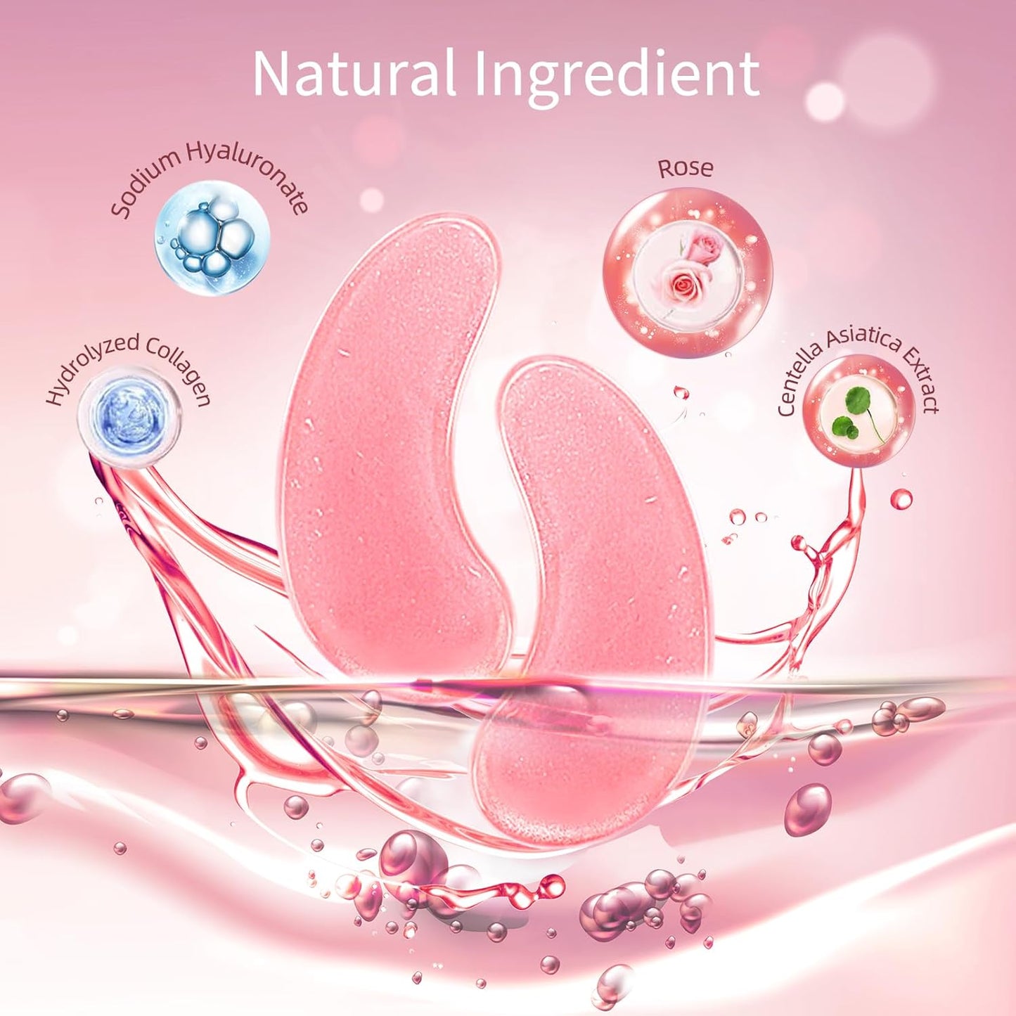 Under Eye Patches, 40 Pairs Eye Mask for Dark Circles, Puffy Eyes, Undereye Bags,Wrinkles,Eye Mask Patches with Rose, Eye Treatment Skin Care for Men & Women Gift