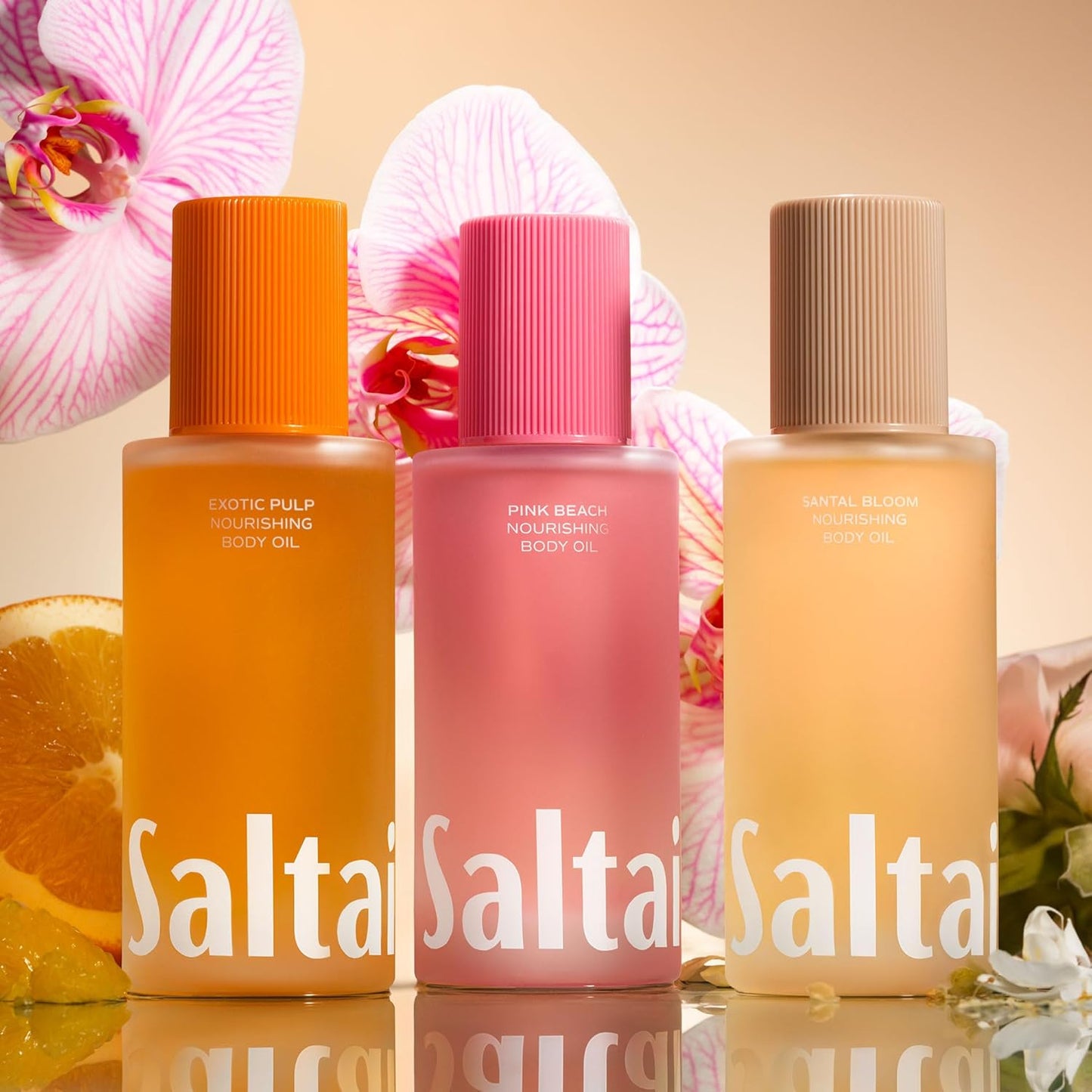 Saltair Body Oil. Luxurious Pink Beach After Shower and Bath Oil Moisturizer for Women. Botanical, Non-Greasy, and Well-Absorbing Lotion for Hydrating Dry Skin. 4oz Pump Bottle