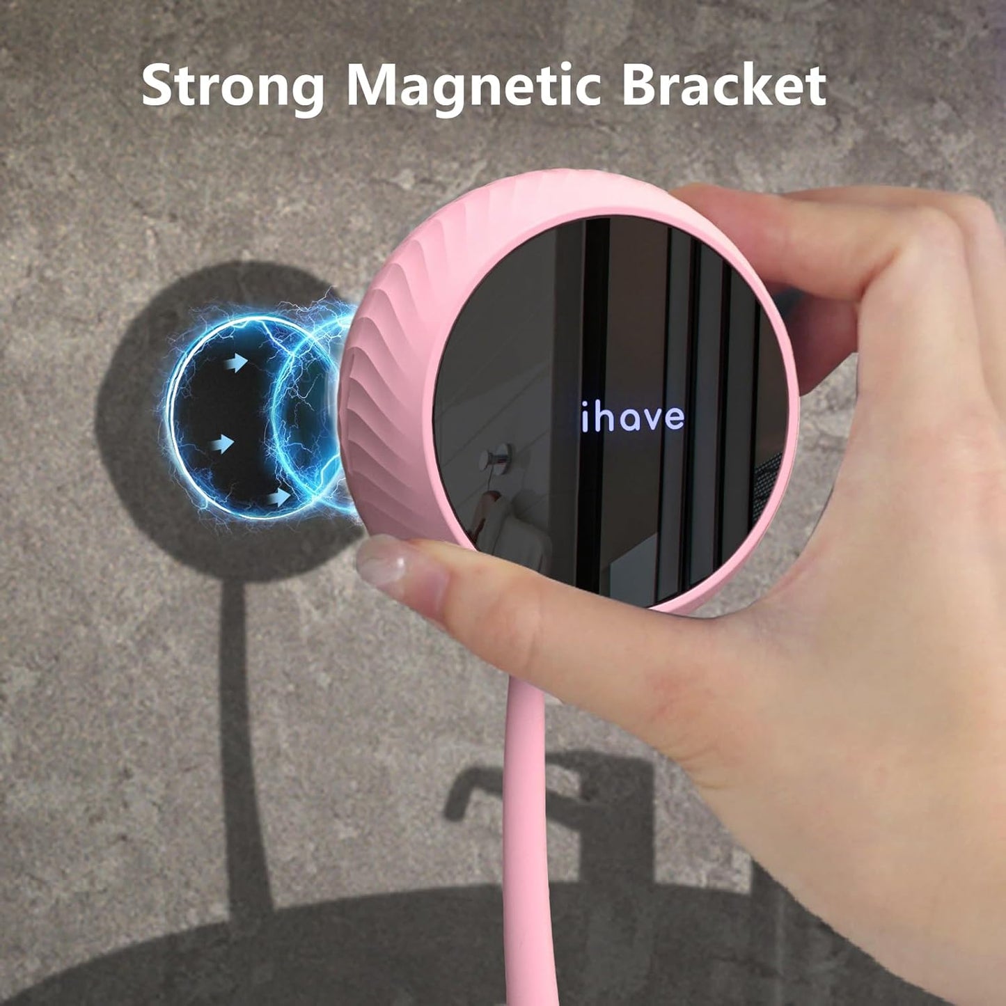 iHave Toothbrush Sanitizer – Wall-Mounted UV Toothbrush Holders for Bathrooms, Stylish Bathroom Accessories and Bathroom Decor for Home & RV, Travel Essentials, Cool Gadgets (Pink)