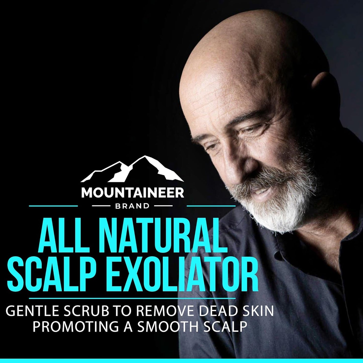 Mountaineer Brand Bald Head Care For Men | Exfoliate Head/Face Scrub | All Natural Exfoliating Scalp | Daily Grooming Head and Face Care Wash for Sensitive Skin | Refreshing Natural Scent 4oz
