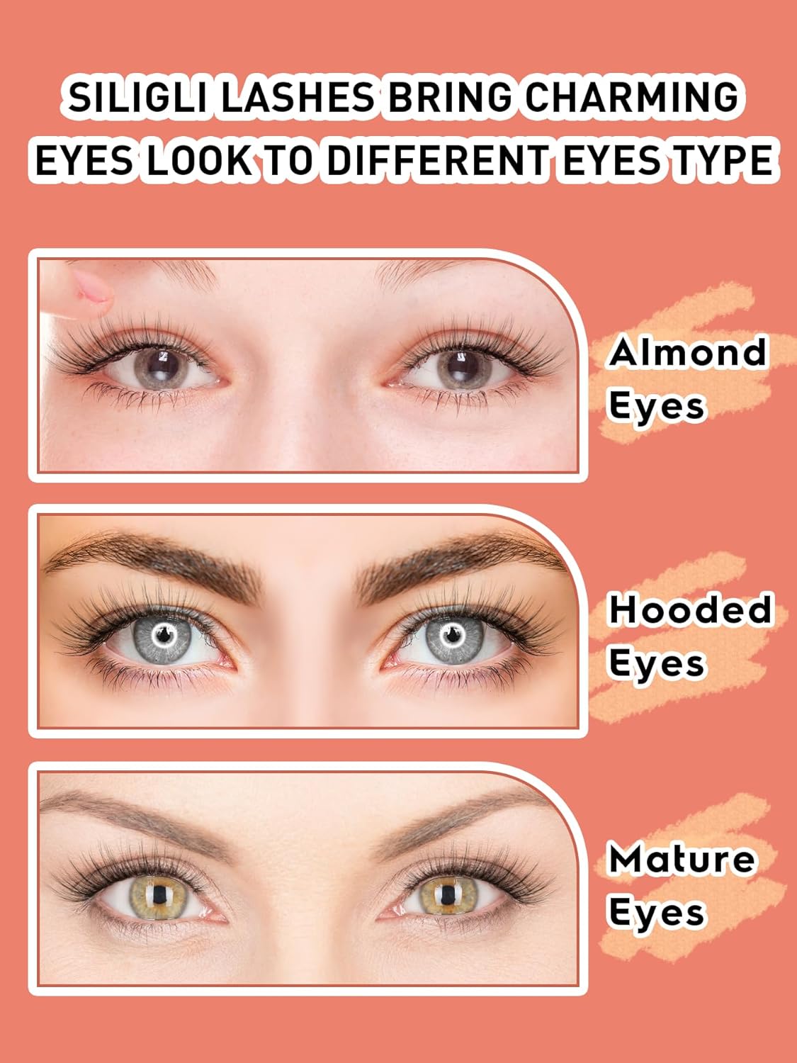 False Eyelashes Cat Eye Lashes Wispy 15mm Strip Eyelashes Thin Band Natural Lashes Fluffy Eyelashes Siligli Lashes Pack Fake Lashes 3D Volume Curly Eyelash 10 Pair