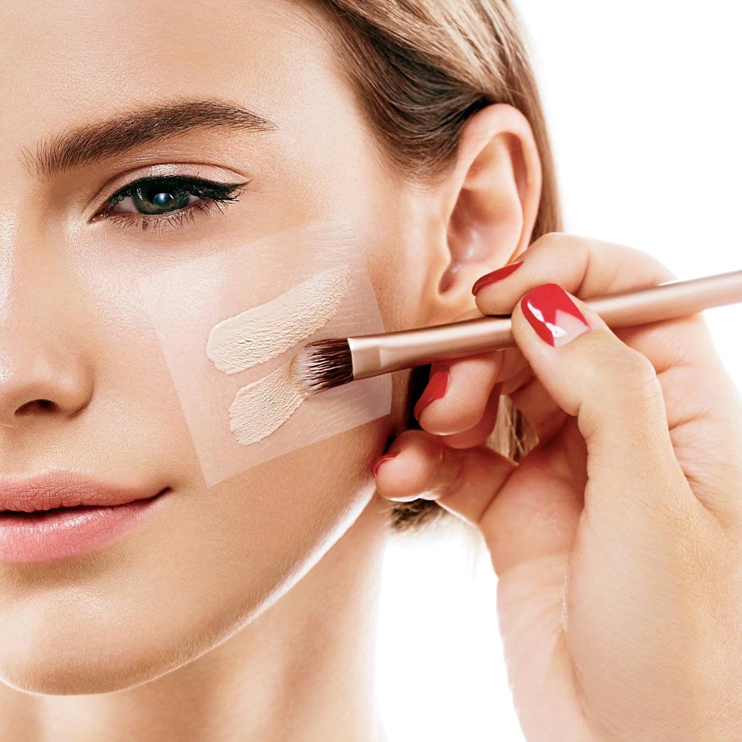 ANCIRS 150pcs Disposable Makeup Hand Palettes, 2.4x2.4inch Adhesive Waterproof PU Cosmetic Makeup Palettes for Women Girls Female Artists Make up