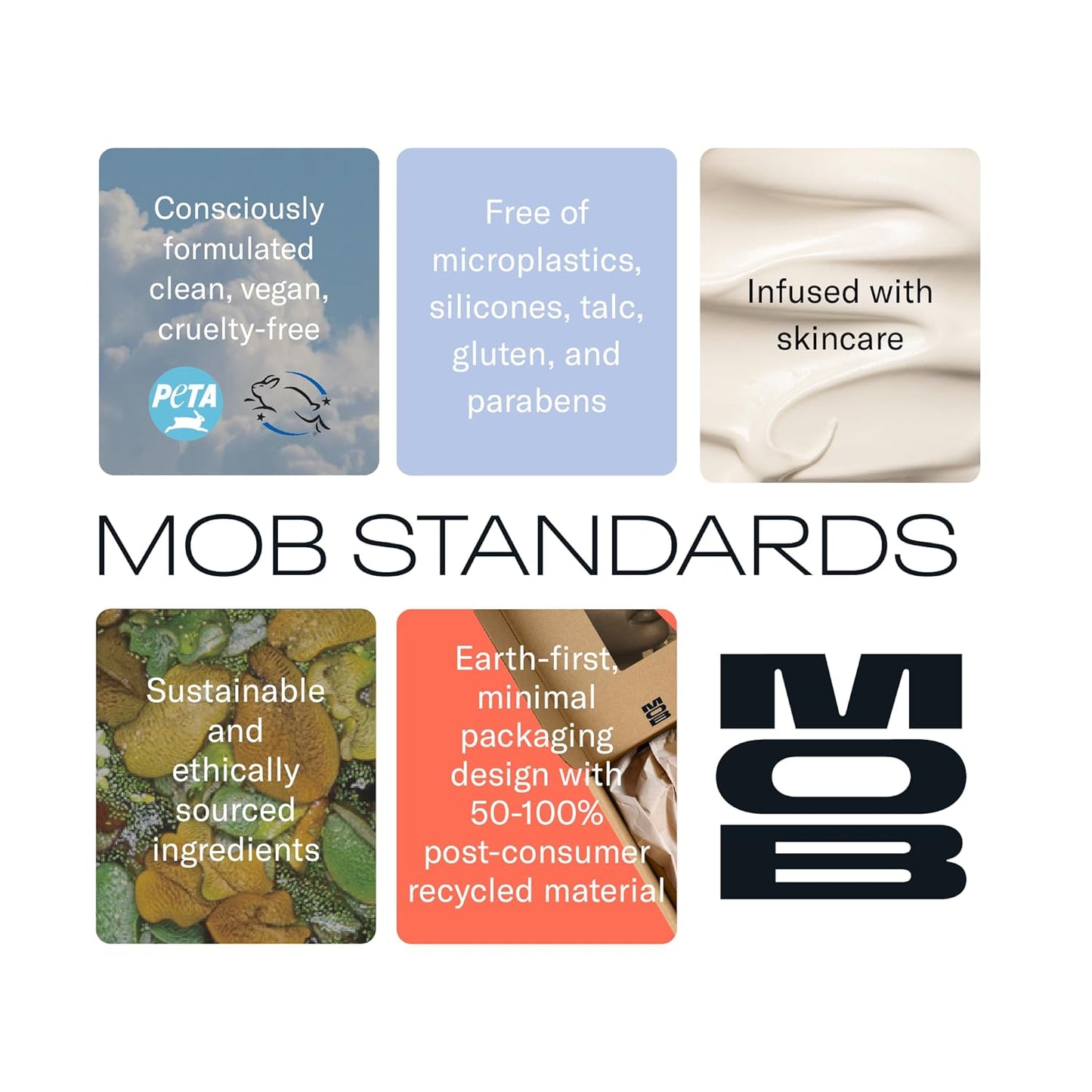 MOB Beauty Hydrating Shine Lip Balm M138 Sheer Black – Tinted Lip Balm Stick with Jojoba & Sunflower Oils, Clean Vegan Organic Lip Care for Nourished, Glossy Lips