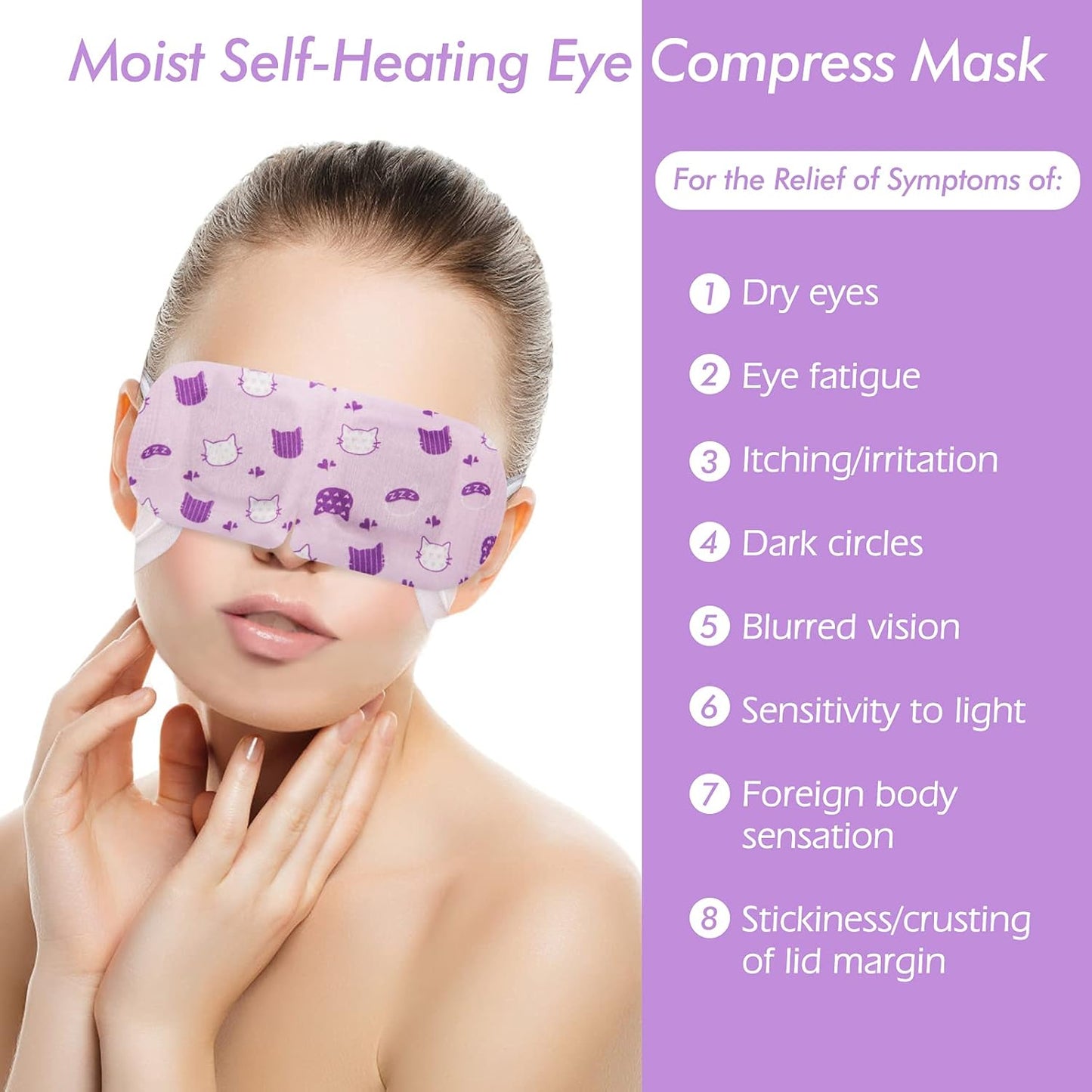 Jekeno Steam Eye Mask, 20 Packs Eye Masks for Dry Eyes Dark Circles and Puffiness, 40-60 Minutes Self Heated Steam Warm Eye Mask, Christmas Spa Gifts for Women