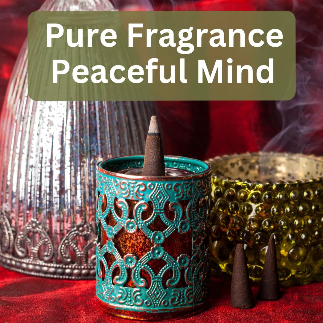 Yajna Frankincense-and-Myrrh 100%-Natural-Incense-Cones Handmade-Hand-Dipped Organic-Chemicals-Free for-Purification-Relaxation-Positivity-Yoga-Meditation The-Best-scents (20 Count)