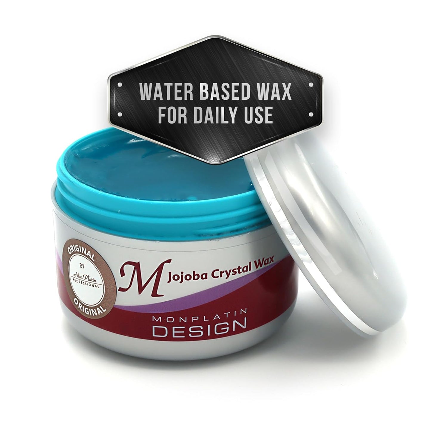 Mon Platin Professional Hair Styling Wax - Jojoba Crystal High Sheen, Strong Hold for Men & Women, Daily Use Hair Creme with Grapefruit Scent - 250 ml