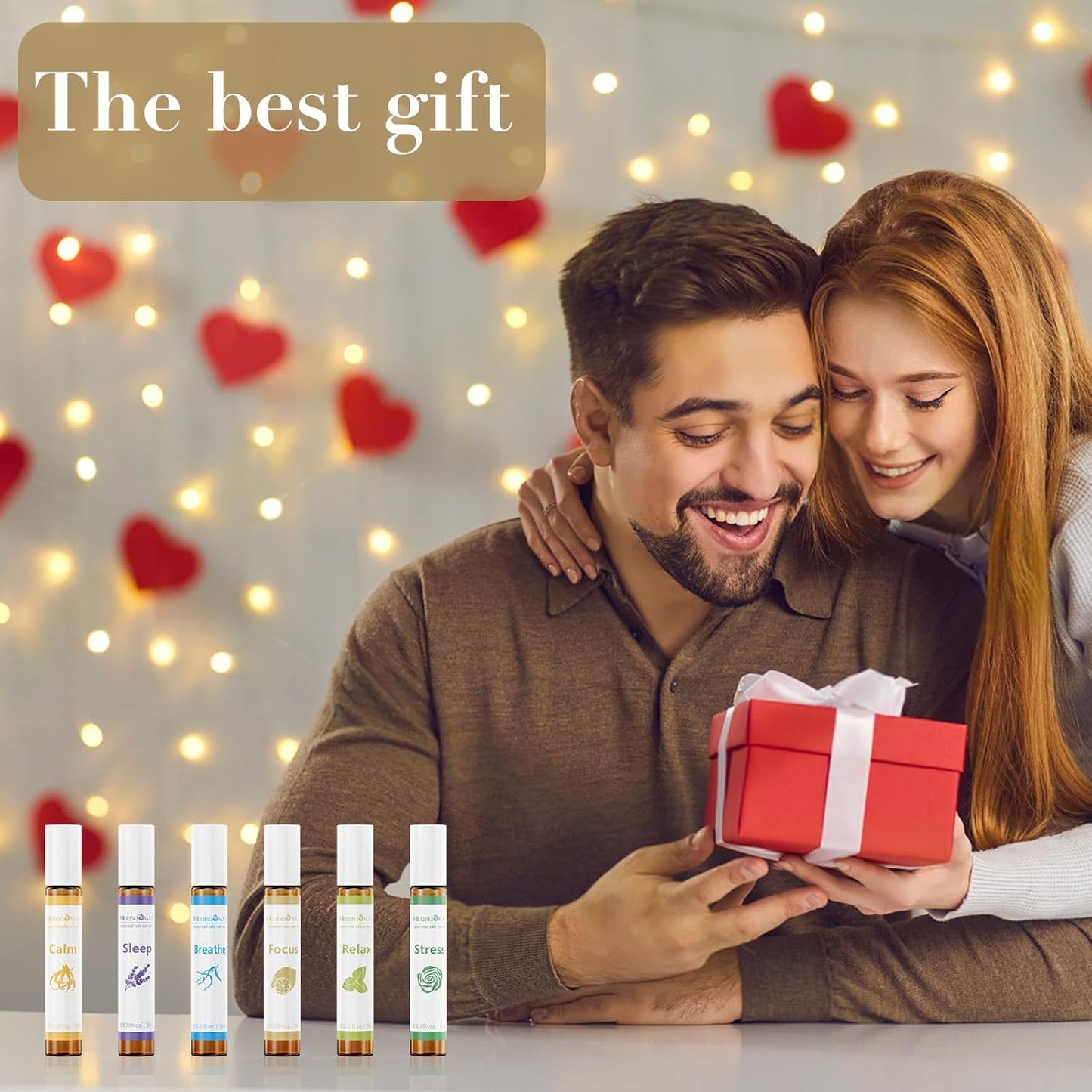 Aromatherapy Essential Oil Roll On Blend Relaxation Gift for Women, Natural and Pure Essentail Oils with Travel Size Roller Ball Bottle (Calm, 1)