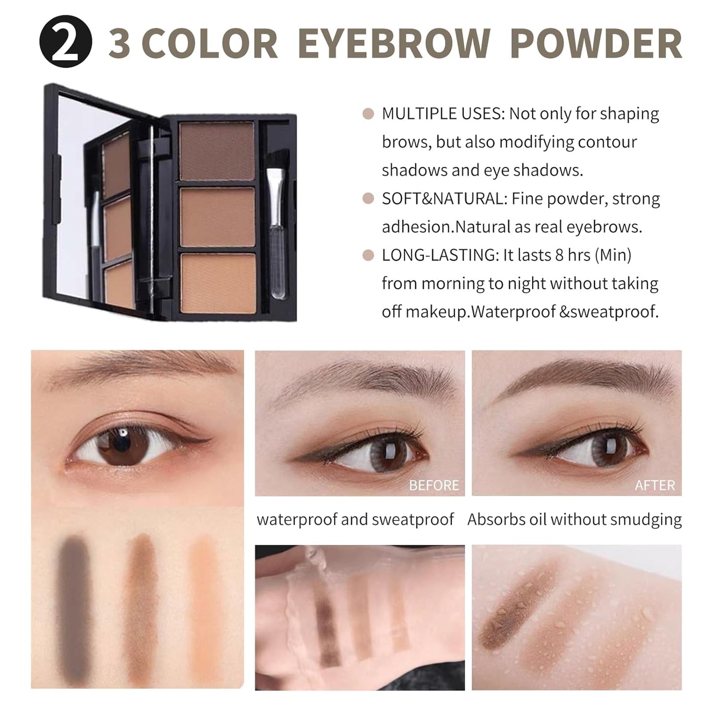 All in One Makeup Kit For Girls - 16 Colors Naked Eyeshadow Palette, 3Pcs Makeup Brushes, Waterproof Eyeliner Pencil, Eyebrow Powder,Eyebrow Pencil,Mascara, Women and Beginners Teens Makeup Gift Set