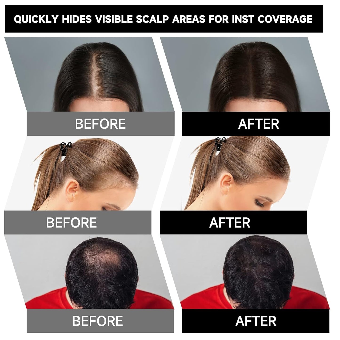 Touch Up Hair Color for Grey Roots, Concealer for Beard Line and Eyebrows, Instantly Conceals Thinning Hair and Hairline, Dark Grey