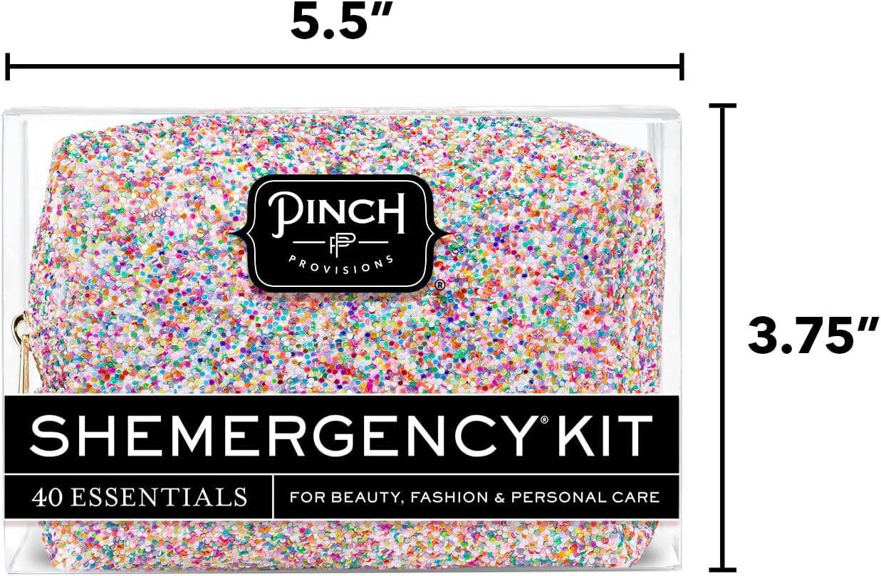 Pinch Provisions Shemergency Kit for Her, 40 Emergency Essential Items, Compact, Multi-Functional Pouch, Gift for Women, Birthday, Bachelorette Parties, and More!