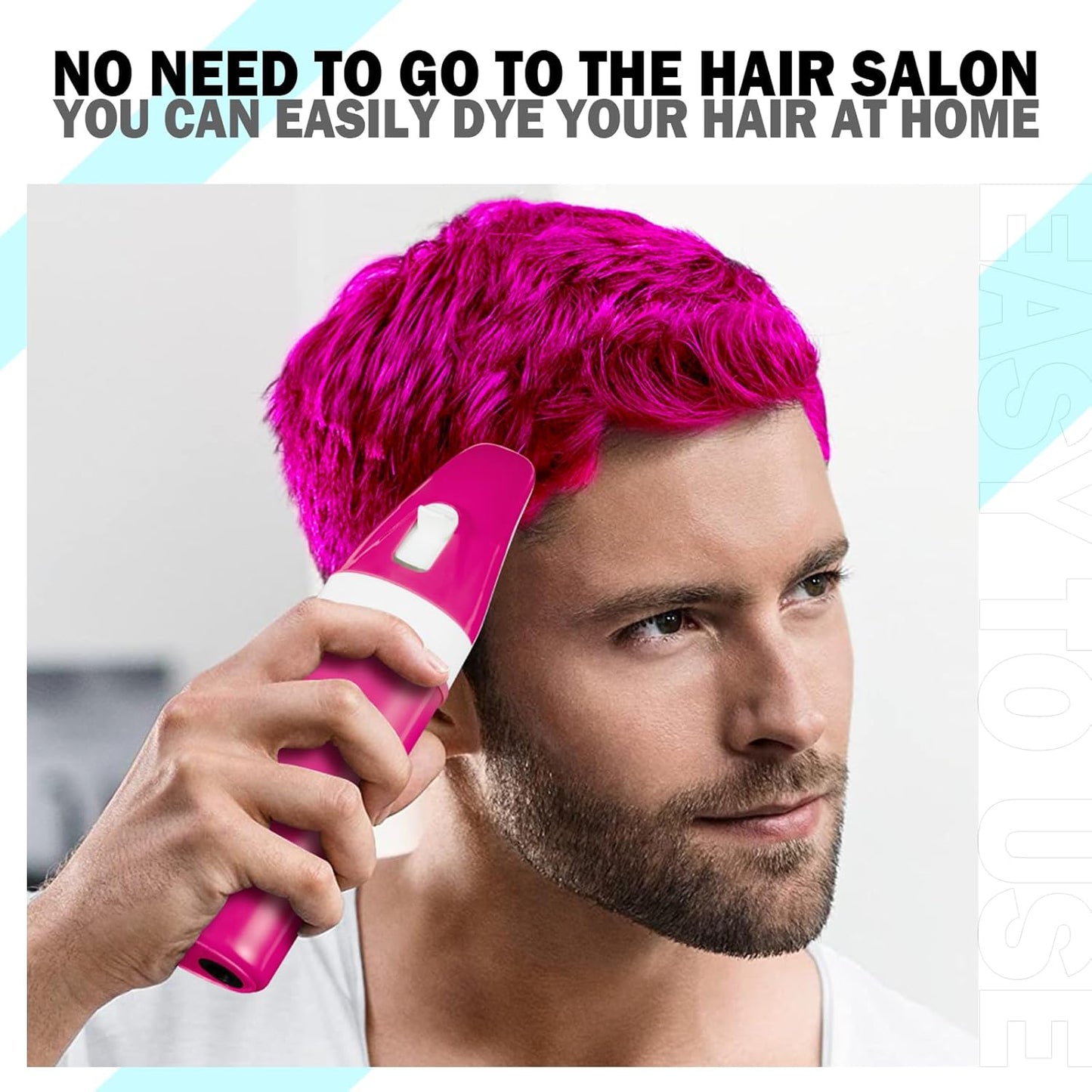 Pink Hair Dye Shampoo for Women Gray Hair,Haircare 4 in 1 Semi-Permanent Gray Hair Coverage,Champu Para Canas,Hair Color Shampoo for Women, Men (Pink)