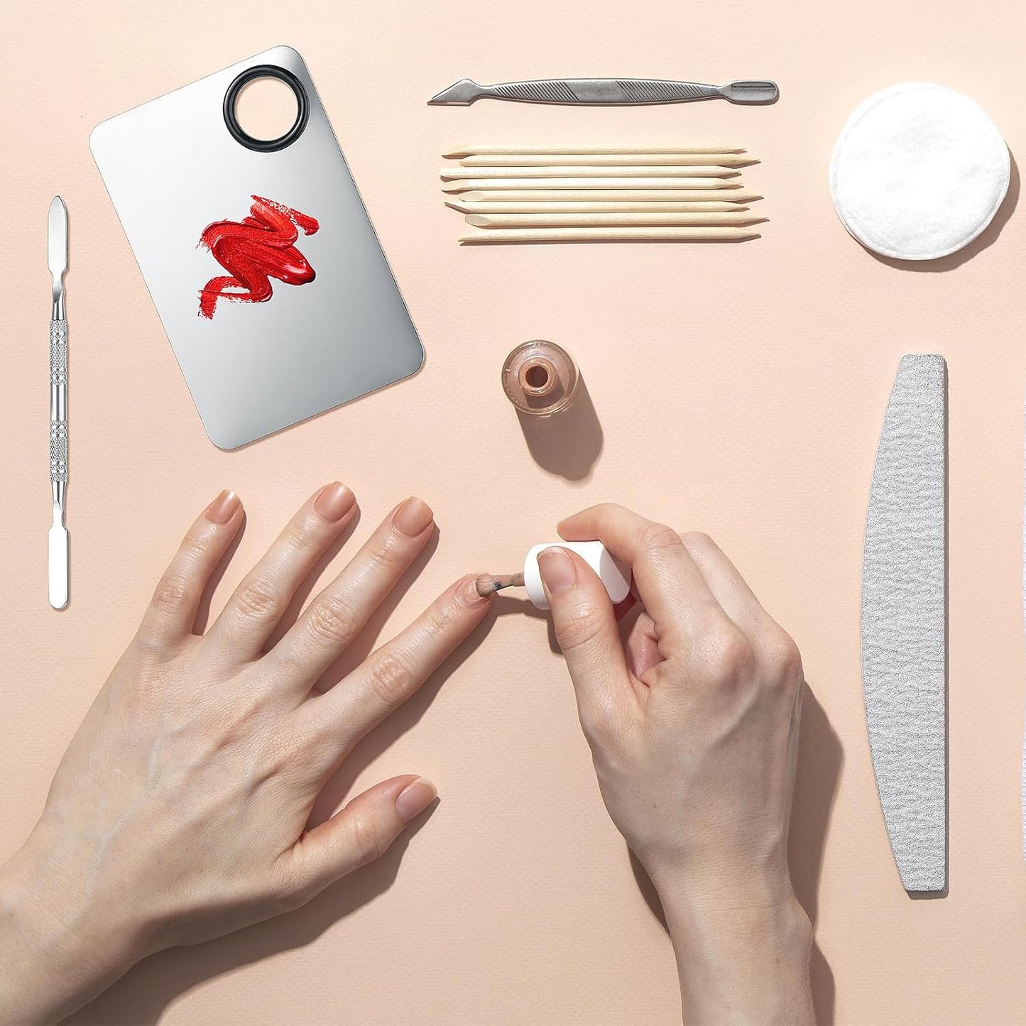 10-in-1 Makeup Spatula and Powder Puff Set with Professional Cosmetic Palette Triangle Puff for Eye Shadow Spatula Facial Cosmetic Makeup Tool for Eyelashe Body