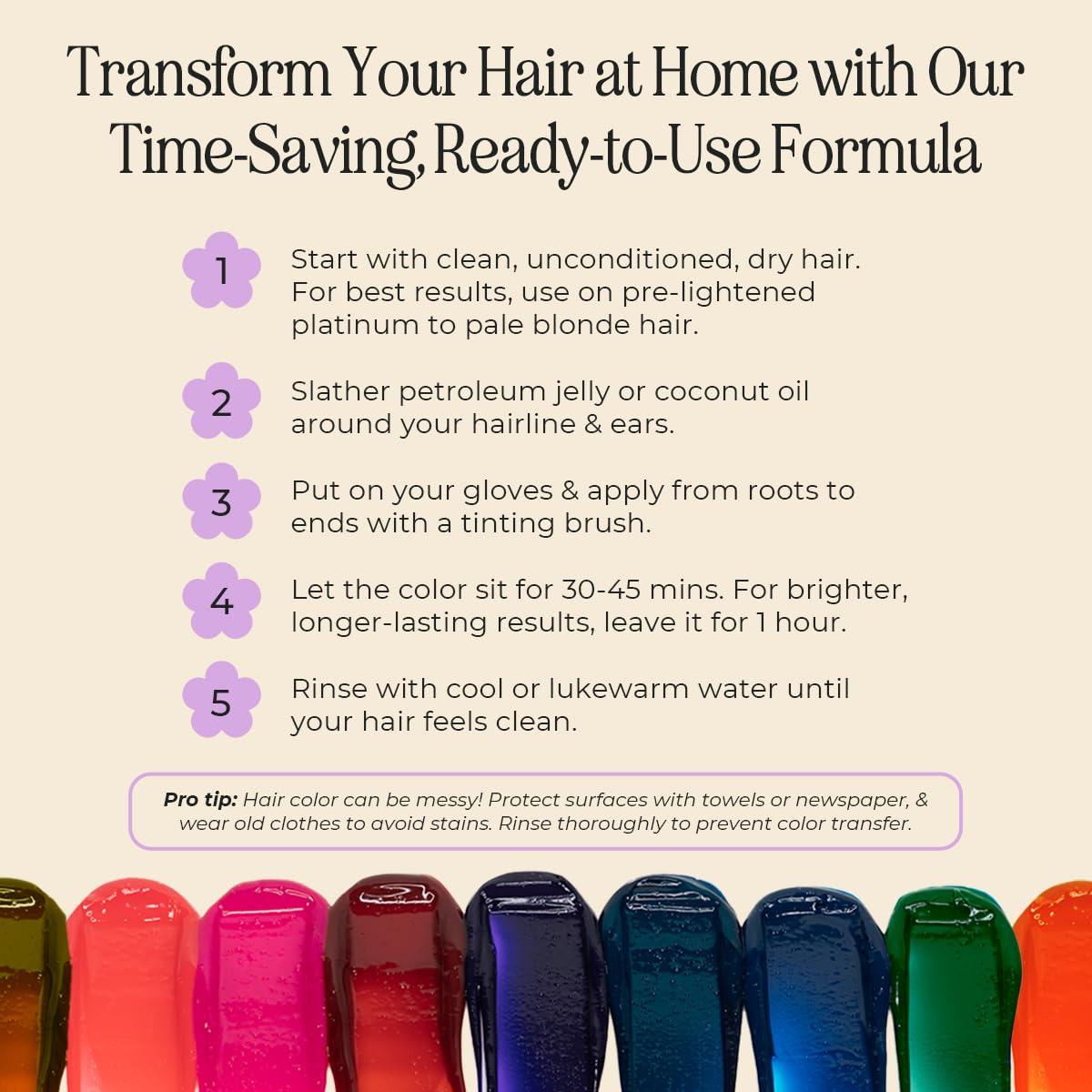 INH Semi Permanent Hair Color | Color Depositing Conditioner | Orange Hair Dye | No Bleach, No Peroxide Temporary Fire Opal Tint for Women & Men | Vegan, Ammonia Free, Sulfate Free | Ready to Use, 6oz